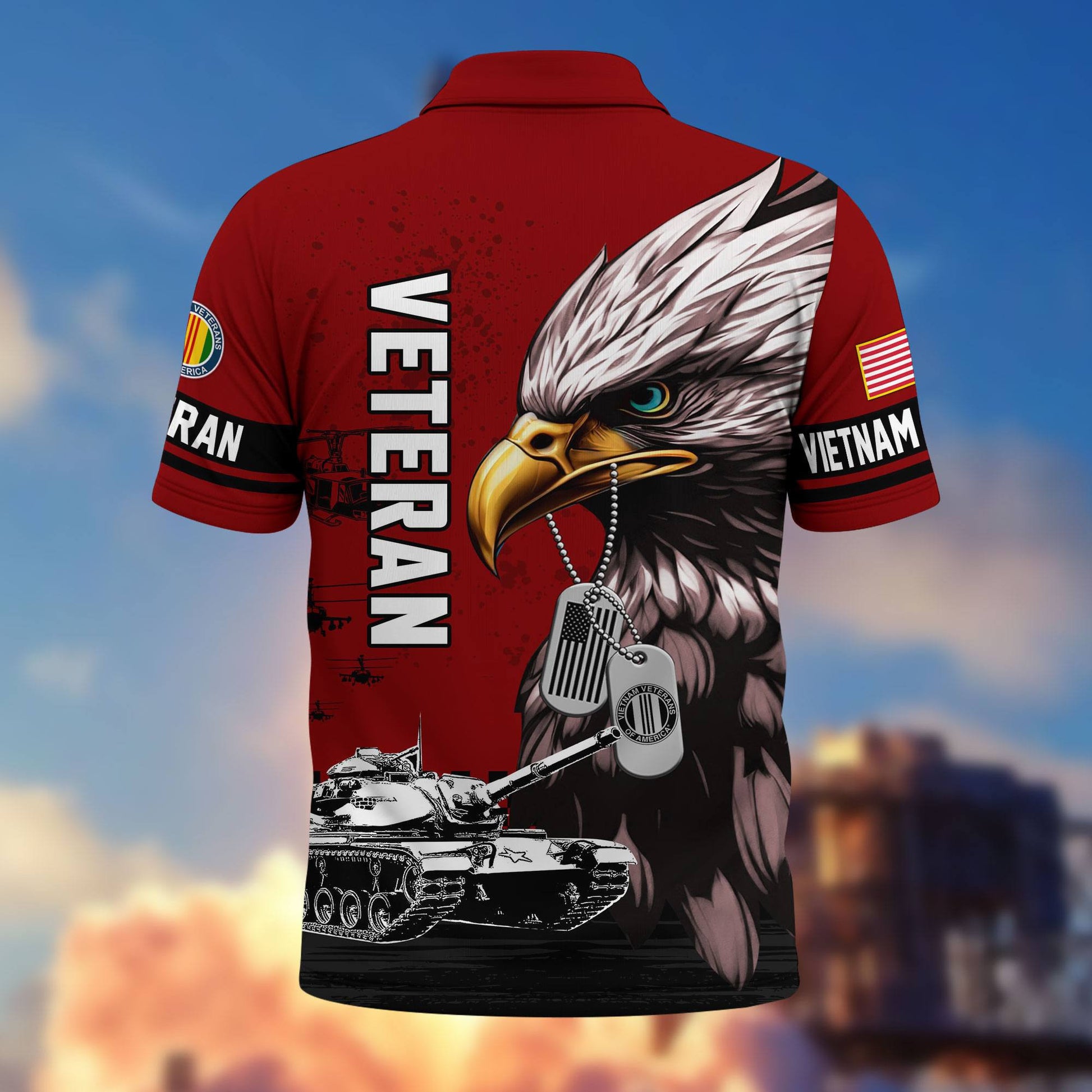 Premium US Veterans Polo Shirt BPHN230412, Gifts For US Veterans, Gifts On Memorial Day, Father's Day, Armed Forces Day, Veterans Day.