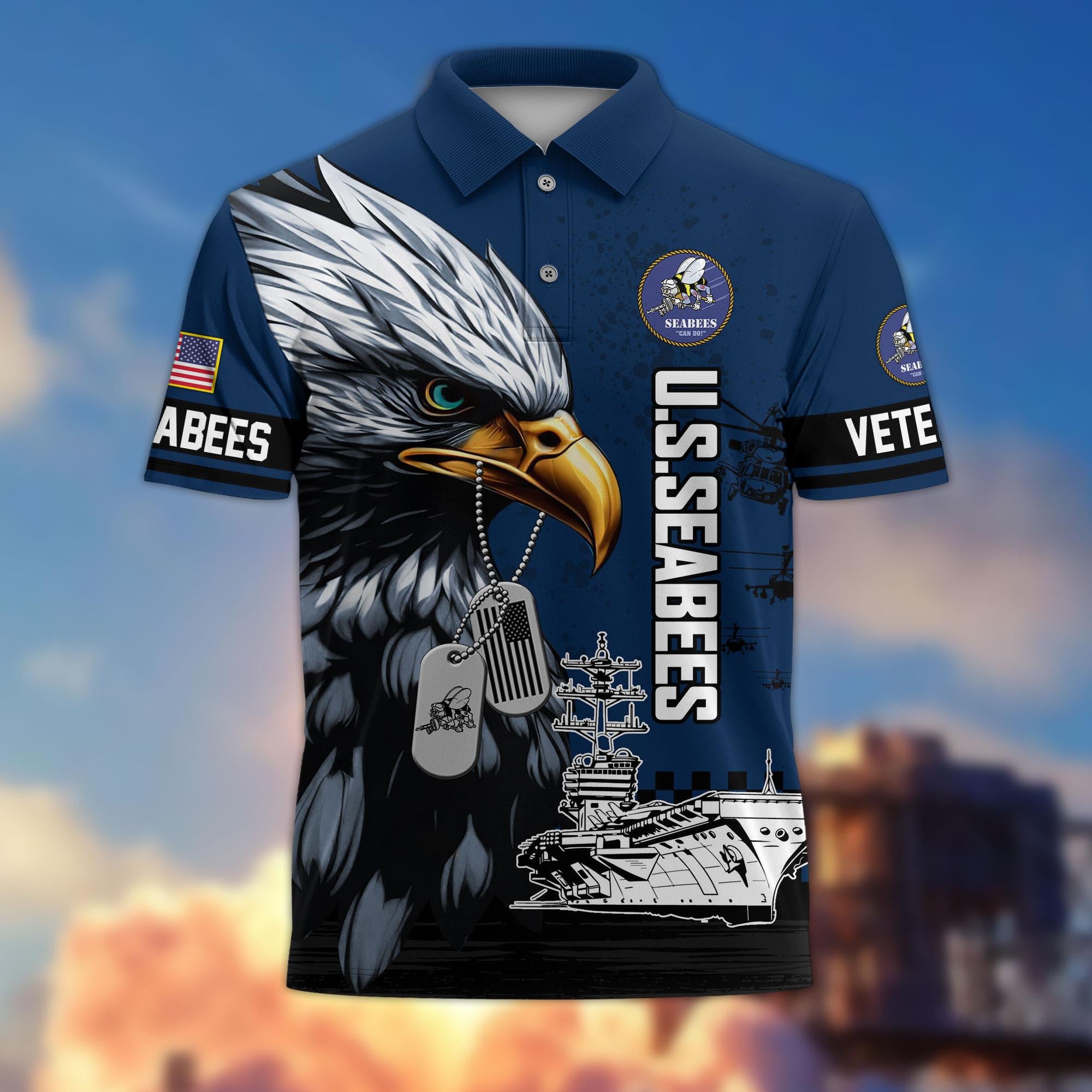Premium US Veterans Polo Shirt BPHN230412, Gifts For US Veterans, Gifts On Memorial Day, Father's Day, Armed Forces Day, Veterans Day.