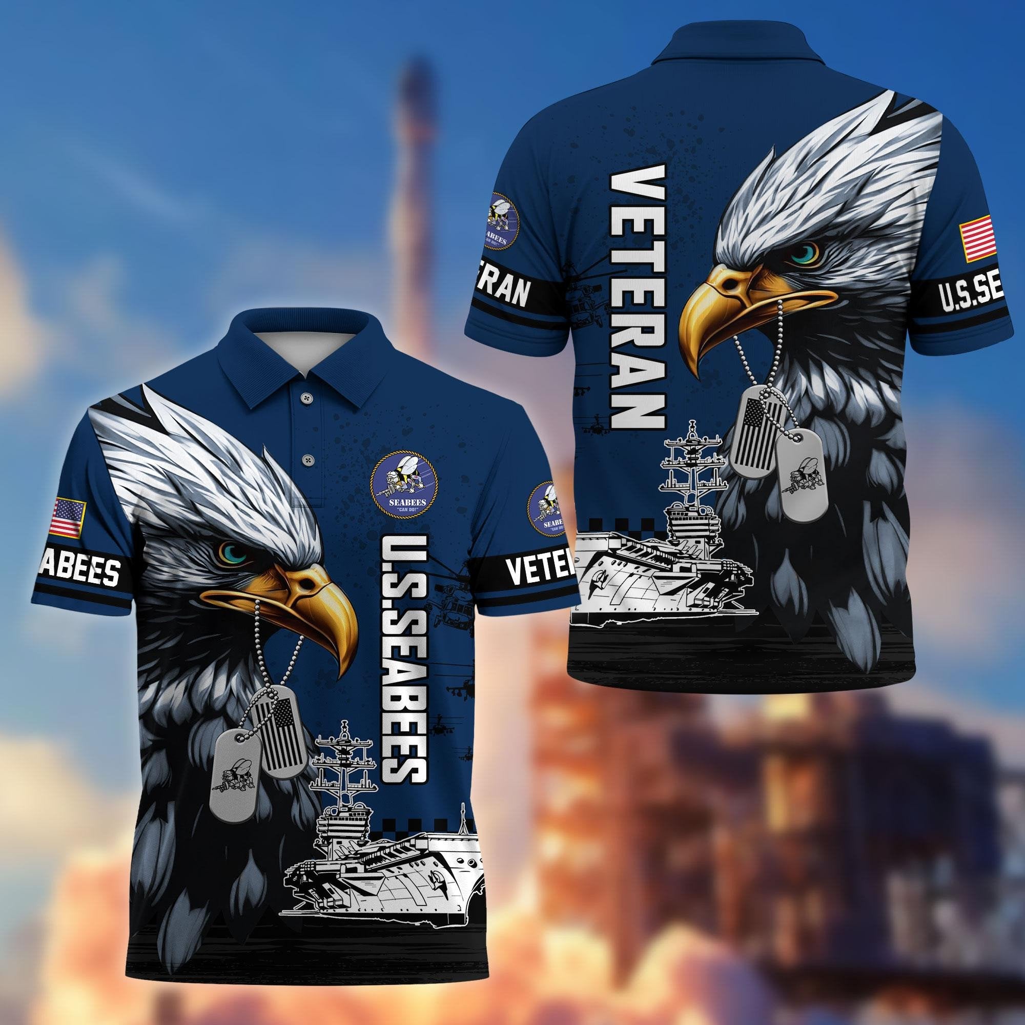 Premium US Veterans Polo Shirt BPHN230412, Gifts For US Veterans, Gifts On Memorial Day, Father's Day, Armed Forces Day, Veterans Day.