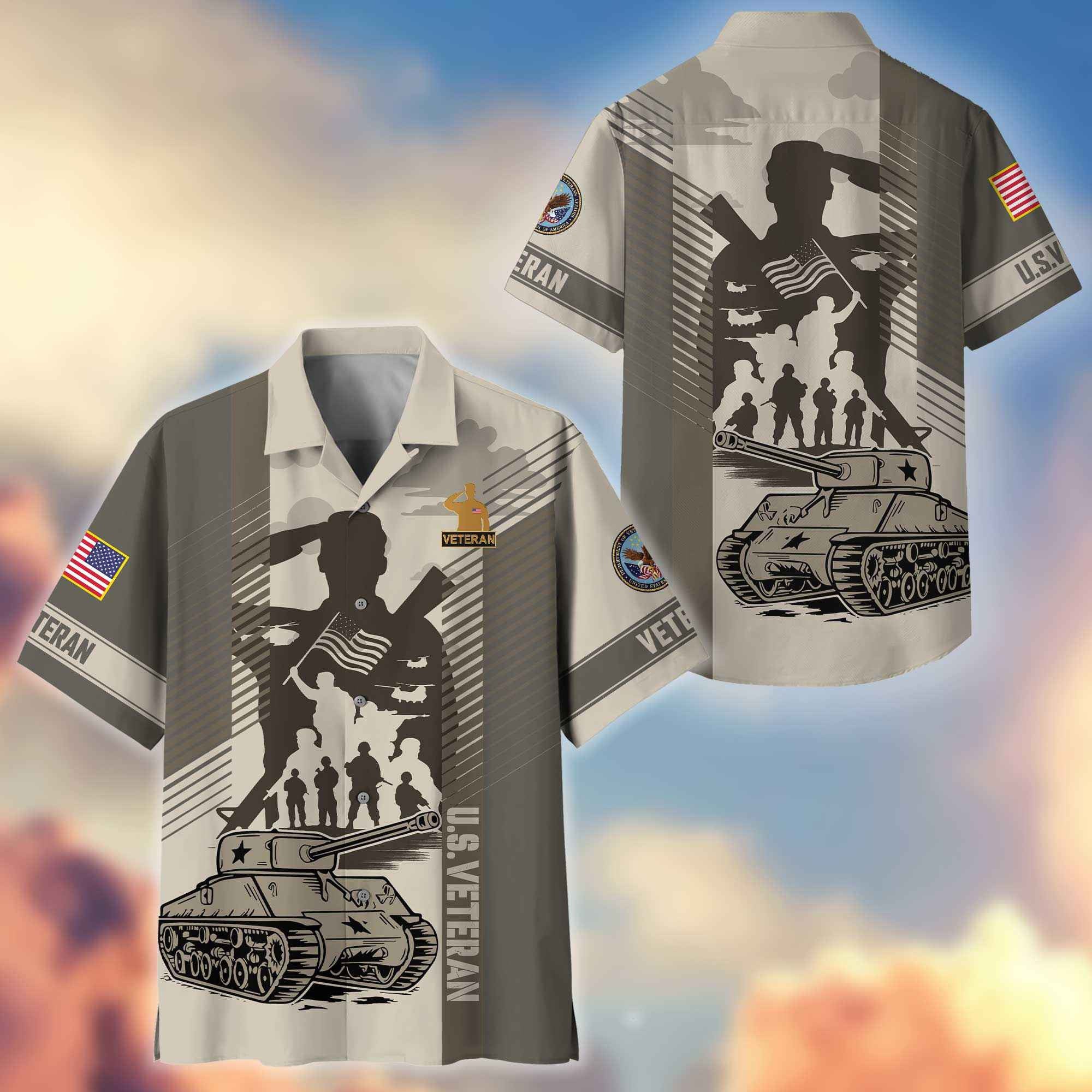 Premium US Veteran Hawaiian Shirt VPVC404607, Gifts For US Veteran, Best Gifts On Father's Day, Armed Forces Day, Independence Day, Veterans Day.