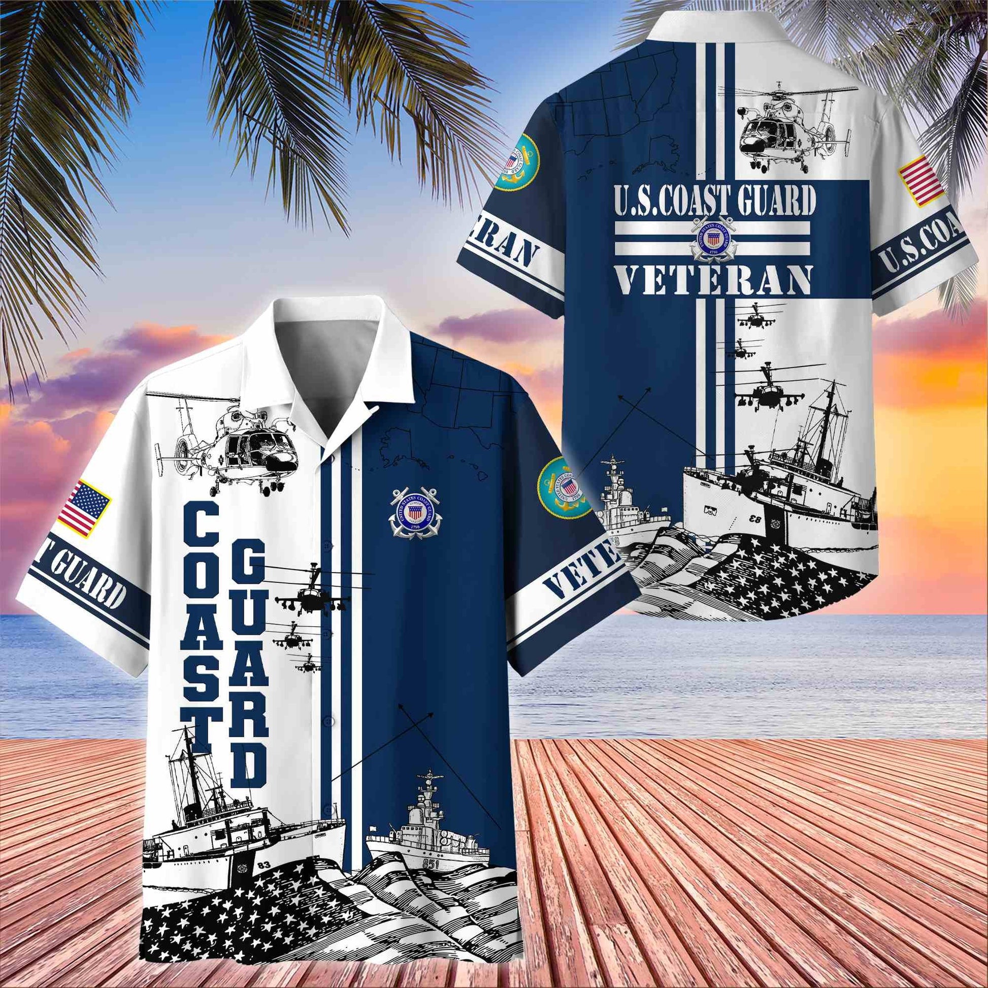 Premium US Veterans Hawaiian Shirt BPVC070501, Gifts For US Veterans, Gifts On Memorial Day, Father's Day, Armed Forces Day, Veterans Day.