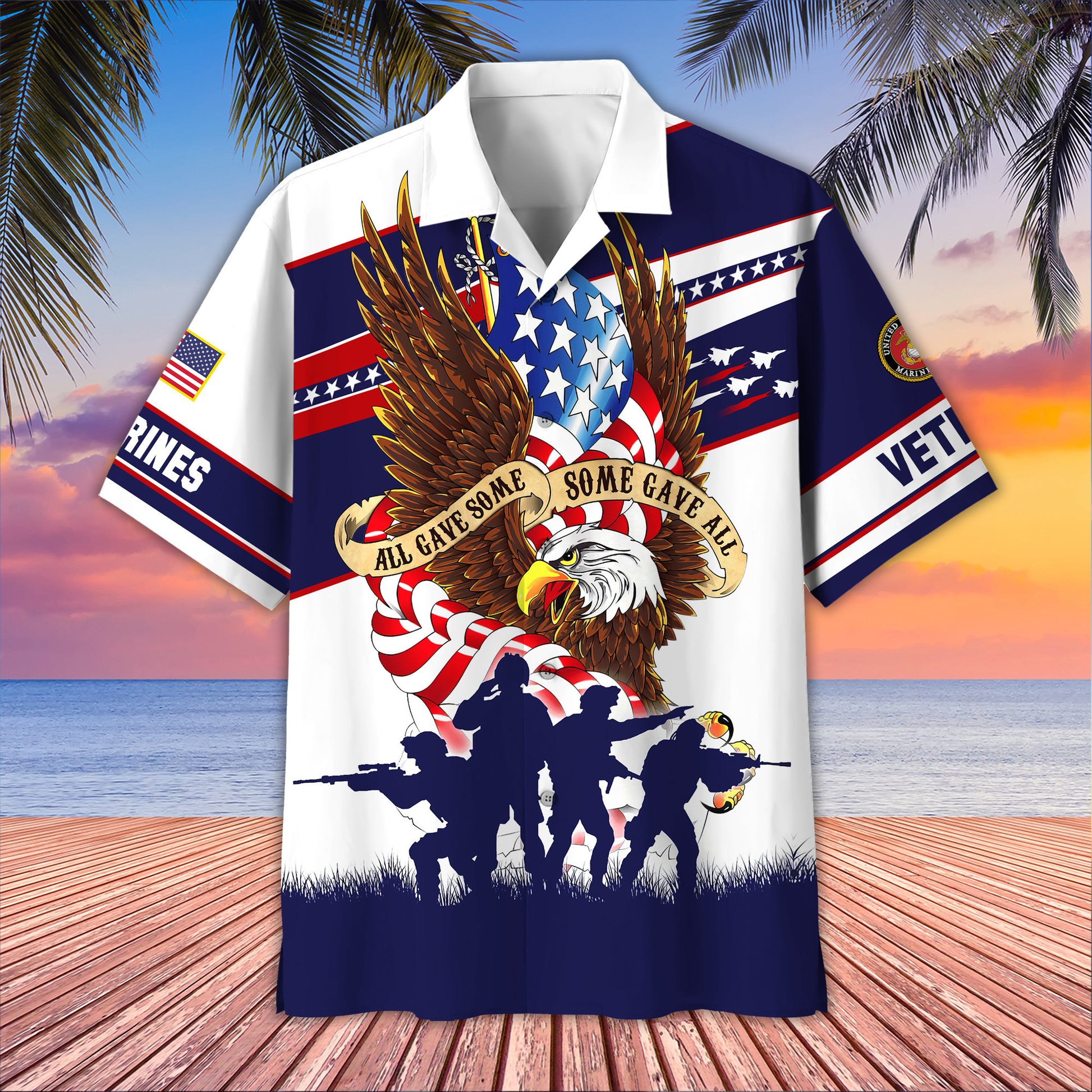 USMC Hawaiian Shirt VPVC405903, Gifts For Marine Veteran, Best Gifts On Father's Day, Armed Forces Day, Independence Day, Veterans Day.