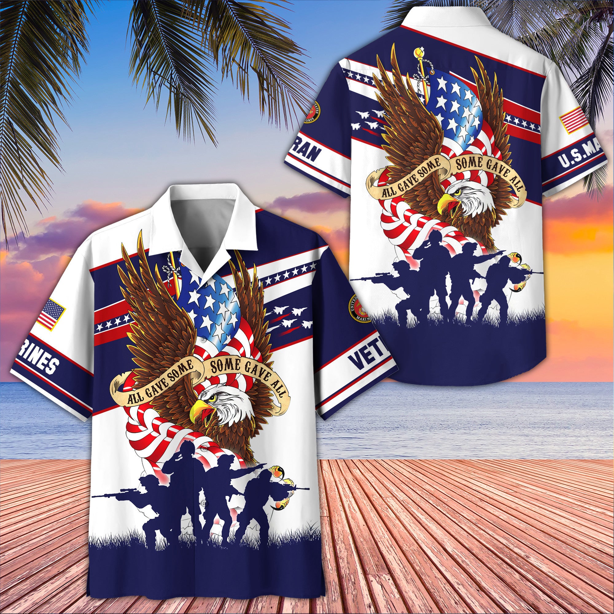 USMC Hawaiian Shirt VPVC405903, Gifts For Marine Veteran, Best Gifts On Father's Day, Armed Forces Day, Independence Day, Veterans Day.