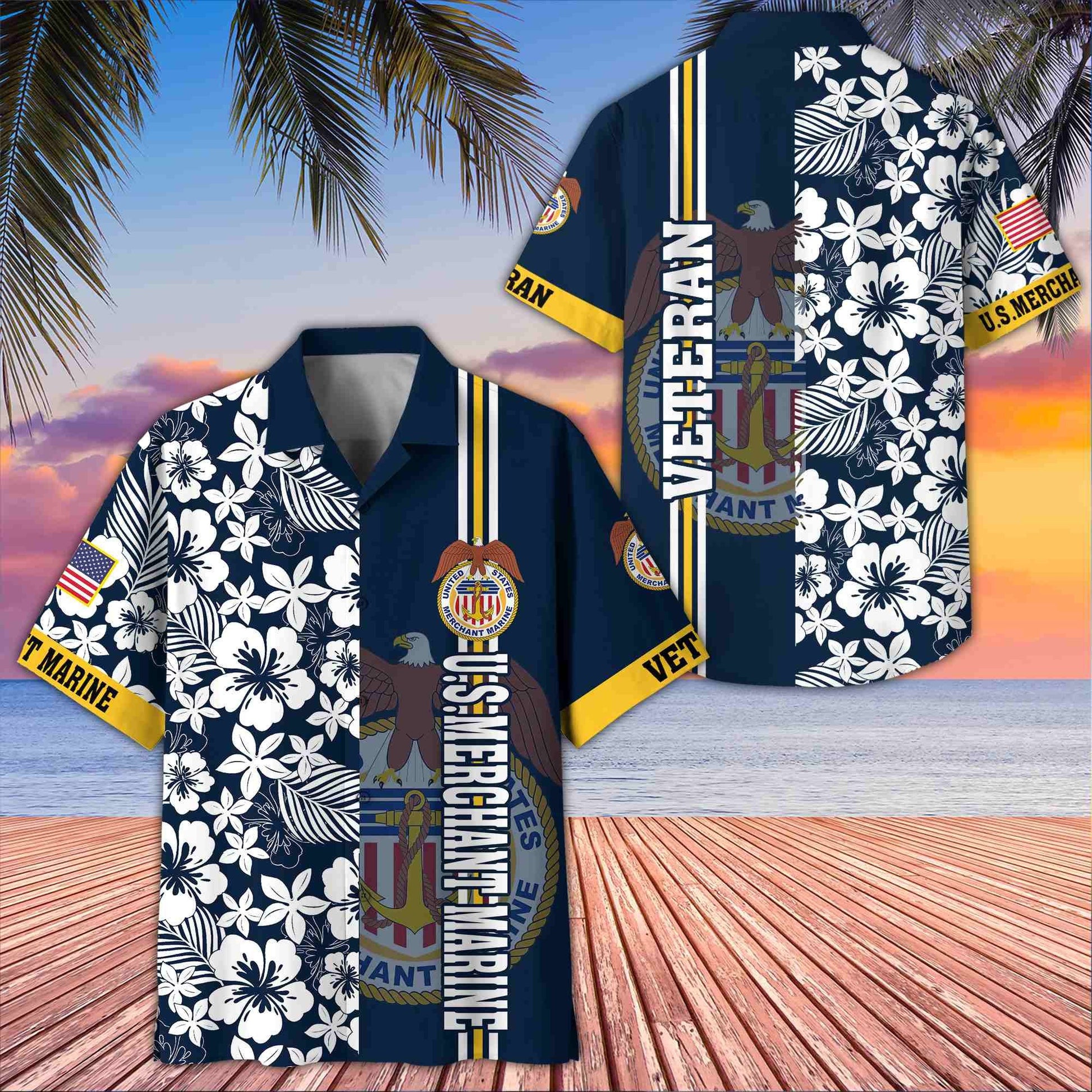 Premium US Merchant Marine Hawaiian Shirt BPVC120511