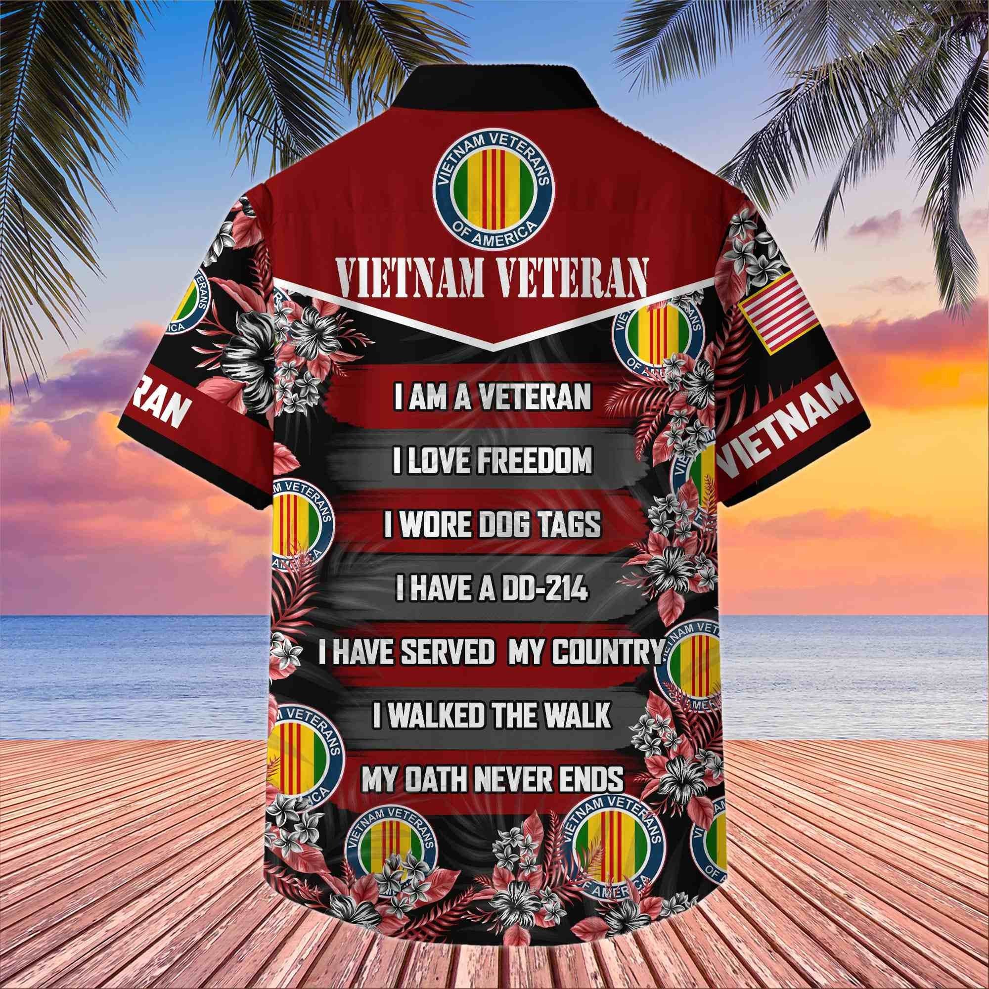 Premium US Veterans Hawaiian Shirt BPHN250411, Gifts For US Veterans, Gifts On Memorial Day, Father's Day, Armed Forces Day, Veterans Day.