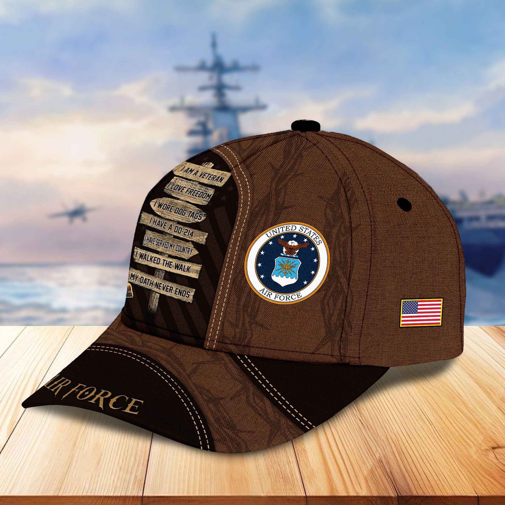 Premium Proudly Served US Veterans Cap, Gifts For US Veterans APHN171211