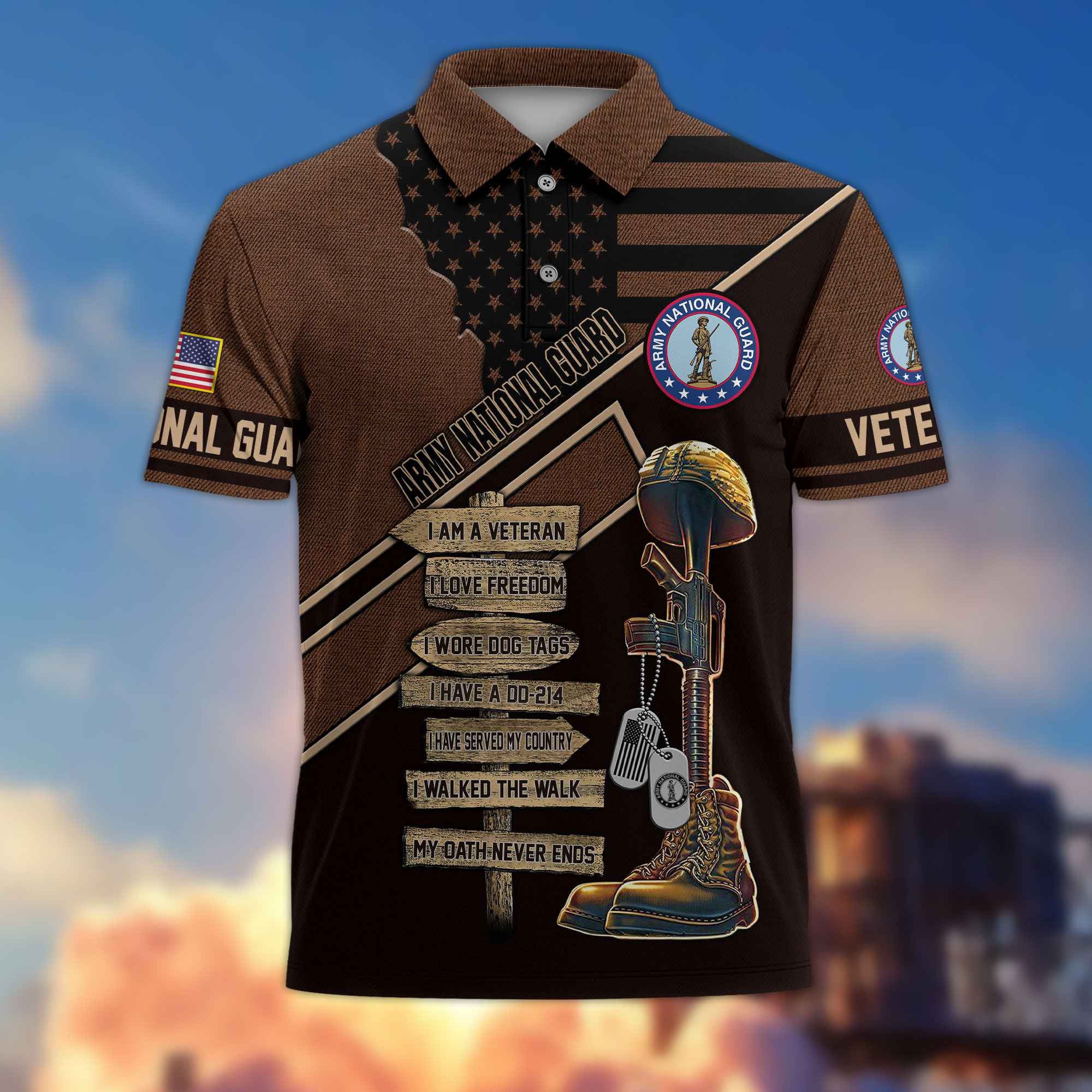 Premium US Veterans Polo Shirt BPHN190311, Gifts For US Veterans, Gifts For Dad, For Husband, Gifts On Father's Day, Armed Forces Day, Independence Day, Veterans Day.