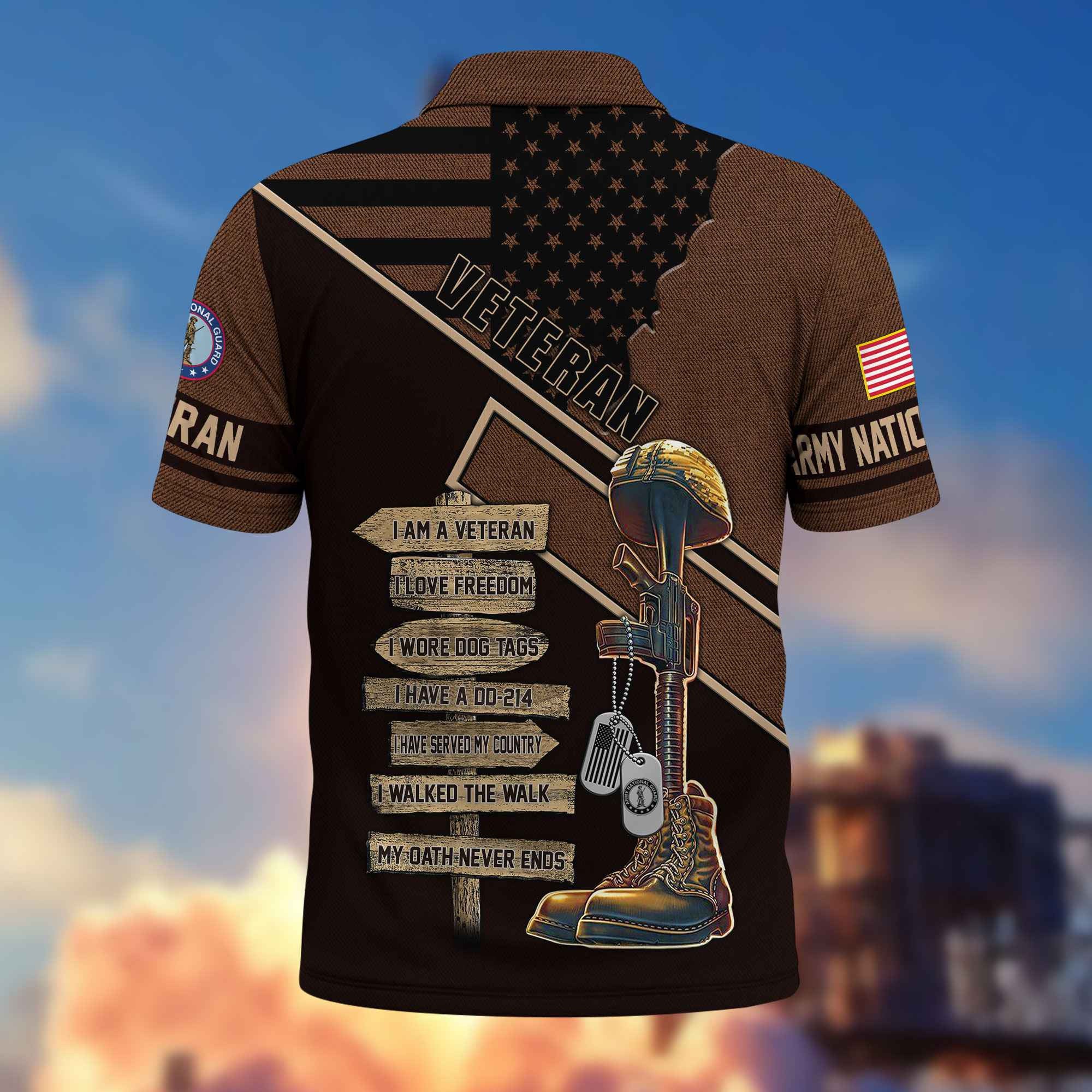 Premium US Veterans Polo Shirt BPHN190311, Gifts For US Veterans, Gifts For Dad, For Husband, Gifts On Father's Day, Armed Forces Day, Independence Day, Veterans Day.