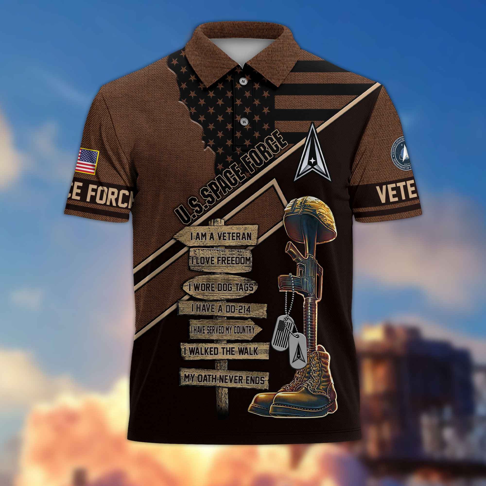 Premium US Veterans Polo Shirt BPHN190311, Gifts For US Veterans, Gifts For Dad, For Husband, Gifts On Father's Day, Armed Forces Day, Independence Day, Veterans Day.