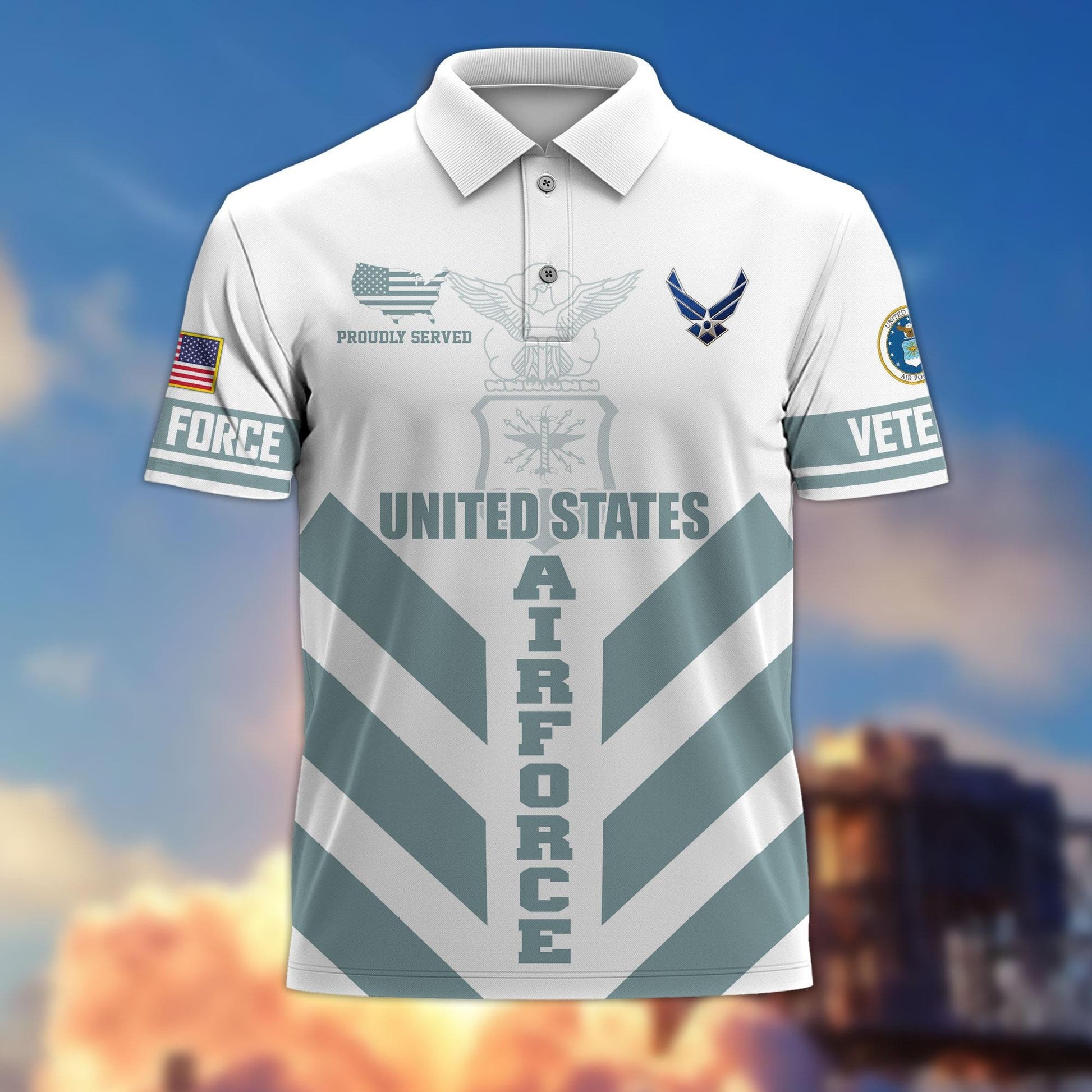 Premium US Veterans Polo Shirt BPHN280411, Gifts For US Veterans, Gifts On Father's Day, Armed Forces Day, Veterans Day.