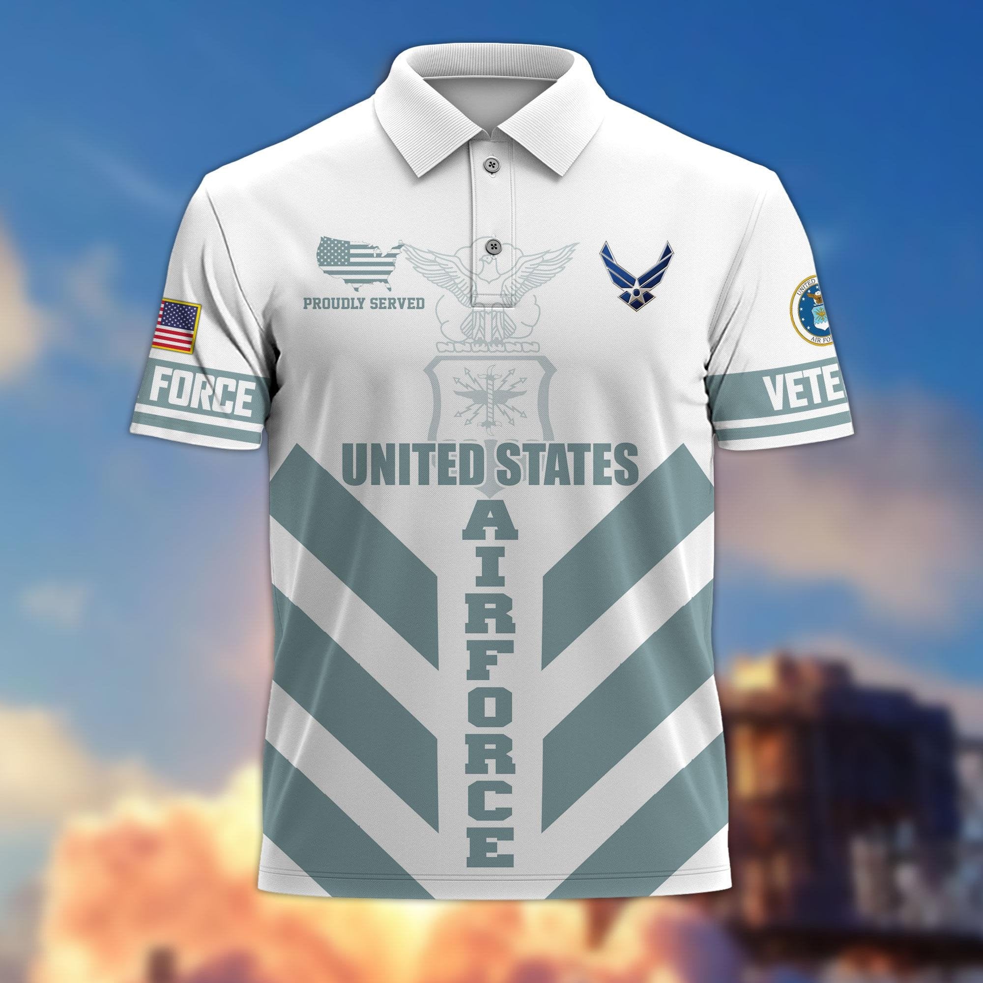 Premium US Veterans Polo Shirt BPHN280411, Gifts For US Veterans, Gifts On Father's Day, Armed Forces Day, Veterans Day.