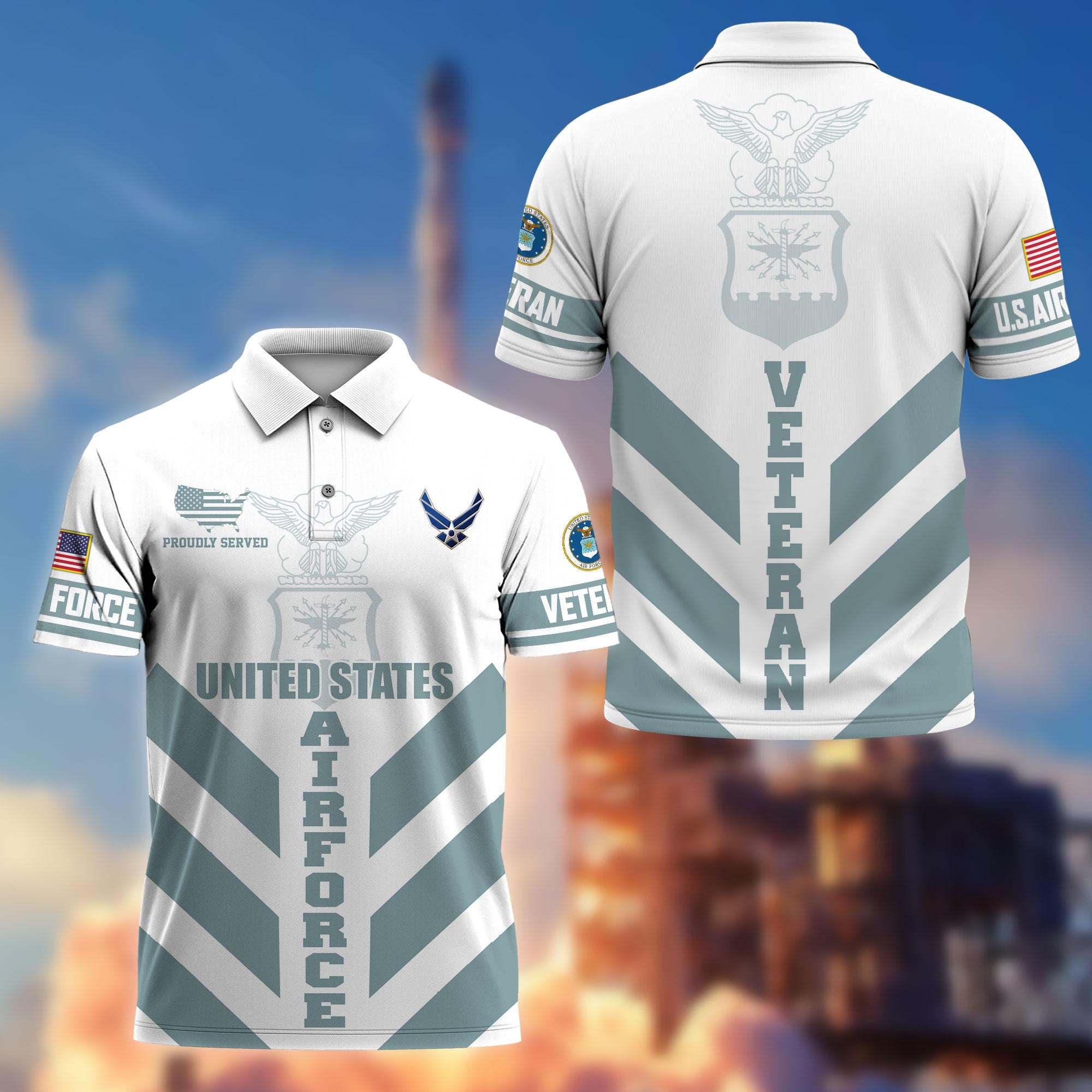 Premium US Veterans Polo Shirt BPHN280411, Gifts For US Veterans, Gifts On Father's Day, Armed Forces Day, Veterans Day.