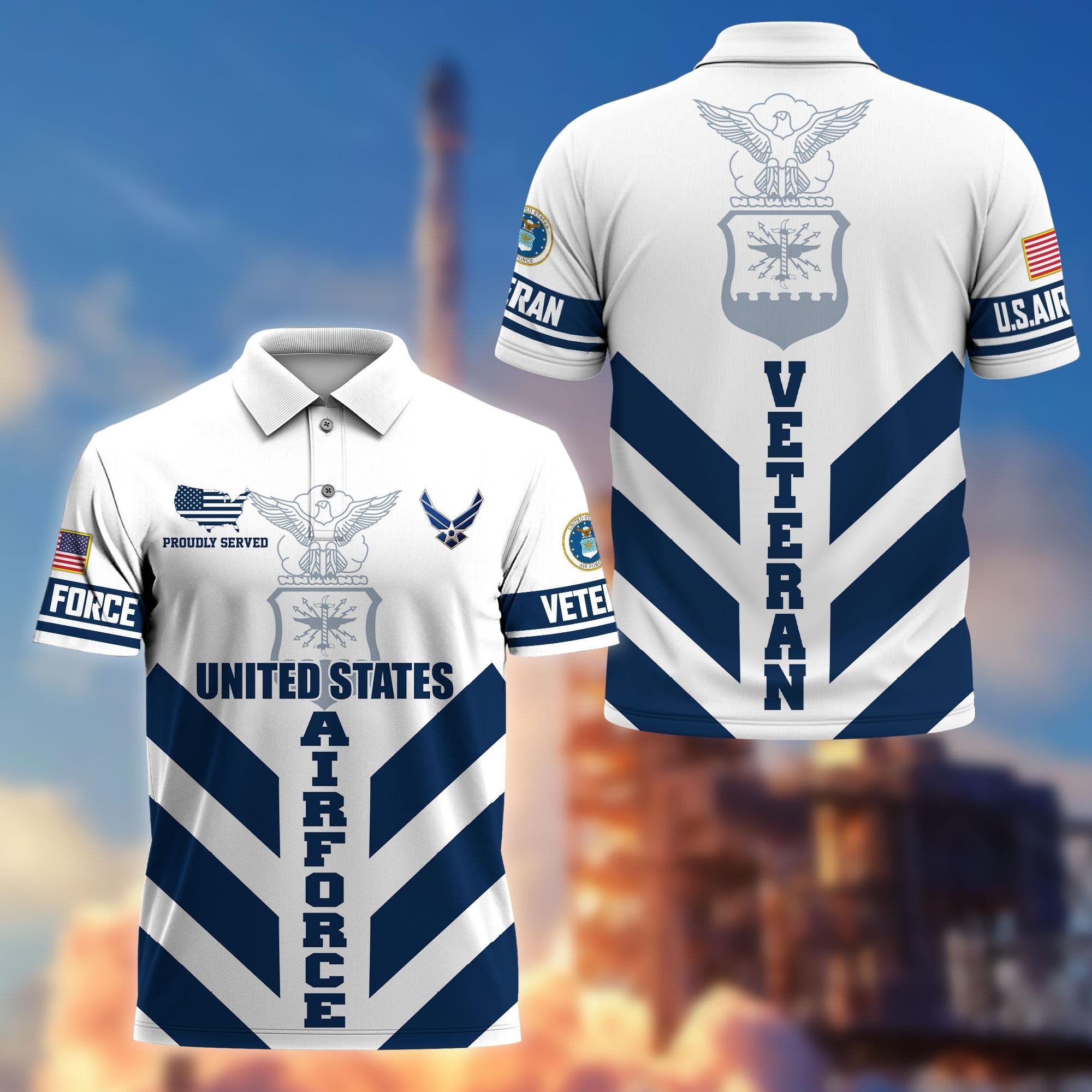 Premium US Veterans Polo Shirt BPHN280411, Gifts For US Veterans, Gifts On Father's Day, Armed Forces Day, Veterans Day.