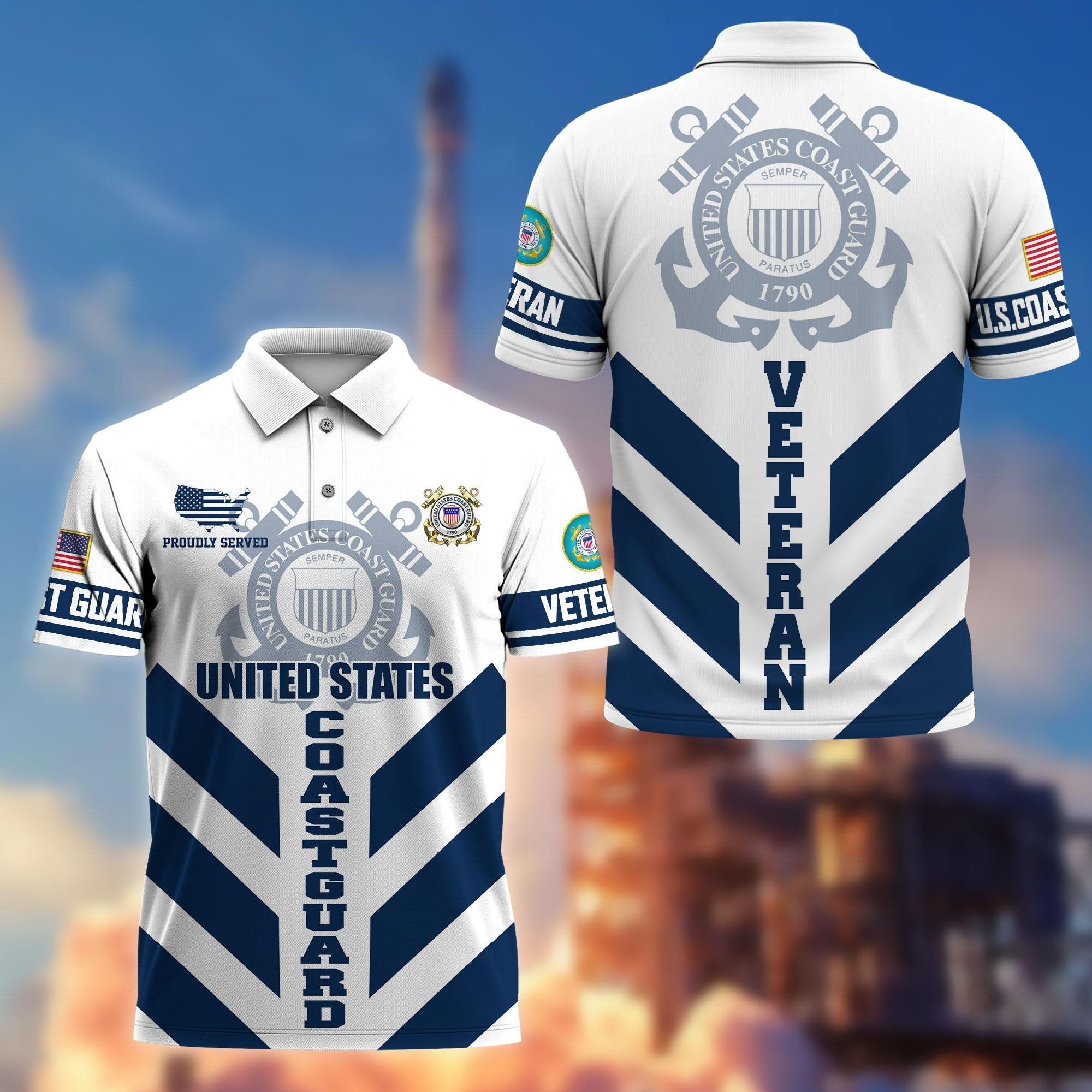 Premium US Veterans Polo Shirt BPHN280411, Gifts For US Veterans, Gifts On Father's Day, Armed Forces Day, Veterans Day.