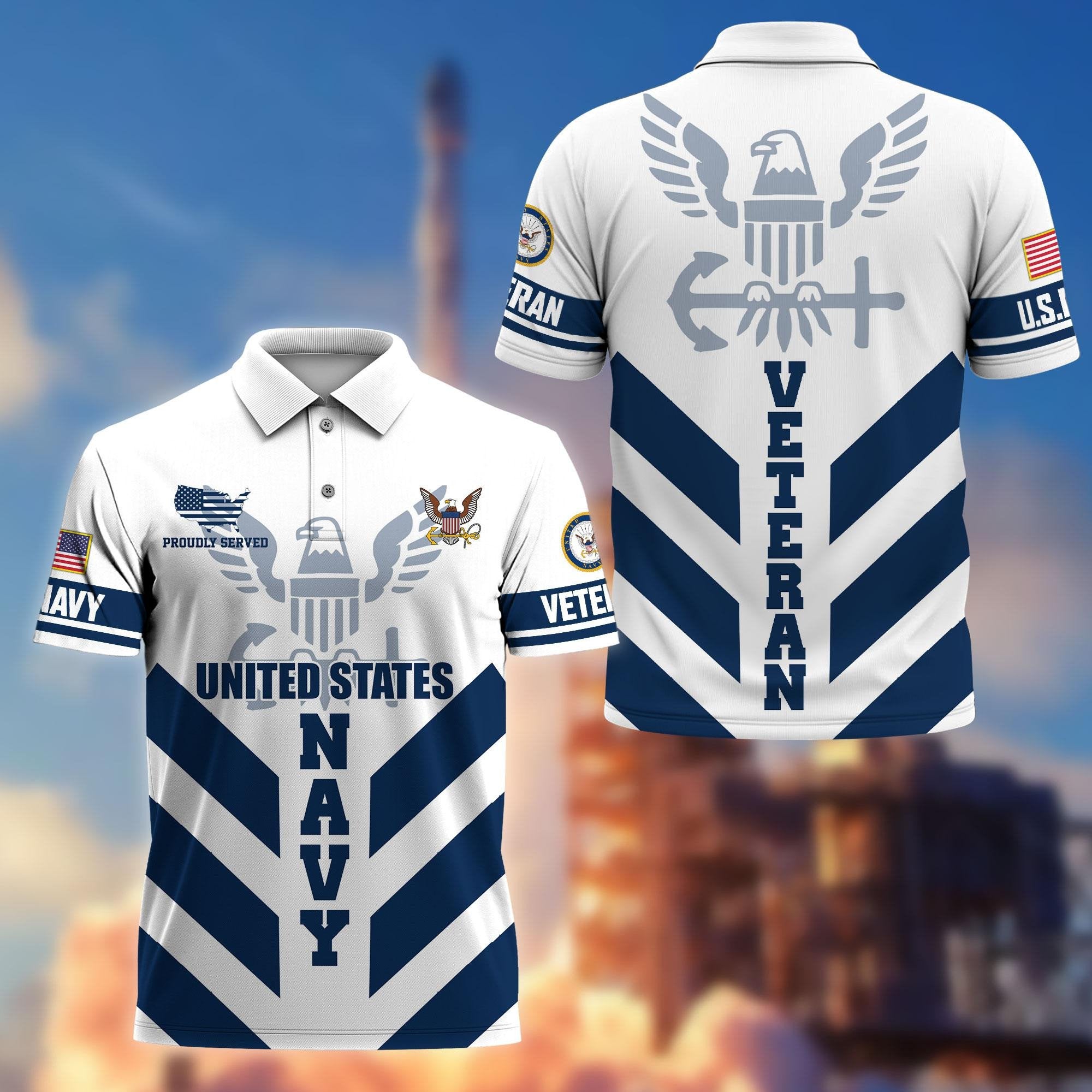 Premium US Veterans Polo Shirt BPHN280411, Gifts For US Veterans, Gifts On Father's Day, Armed Forces Day, Veterans Day.