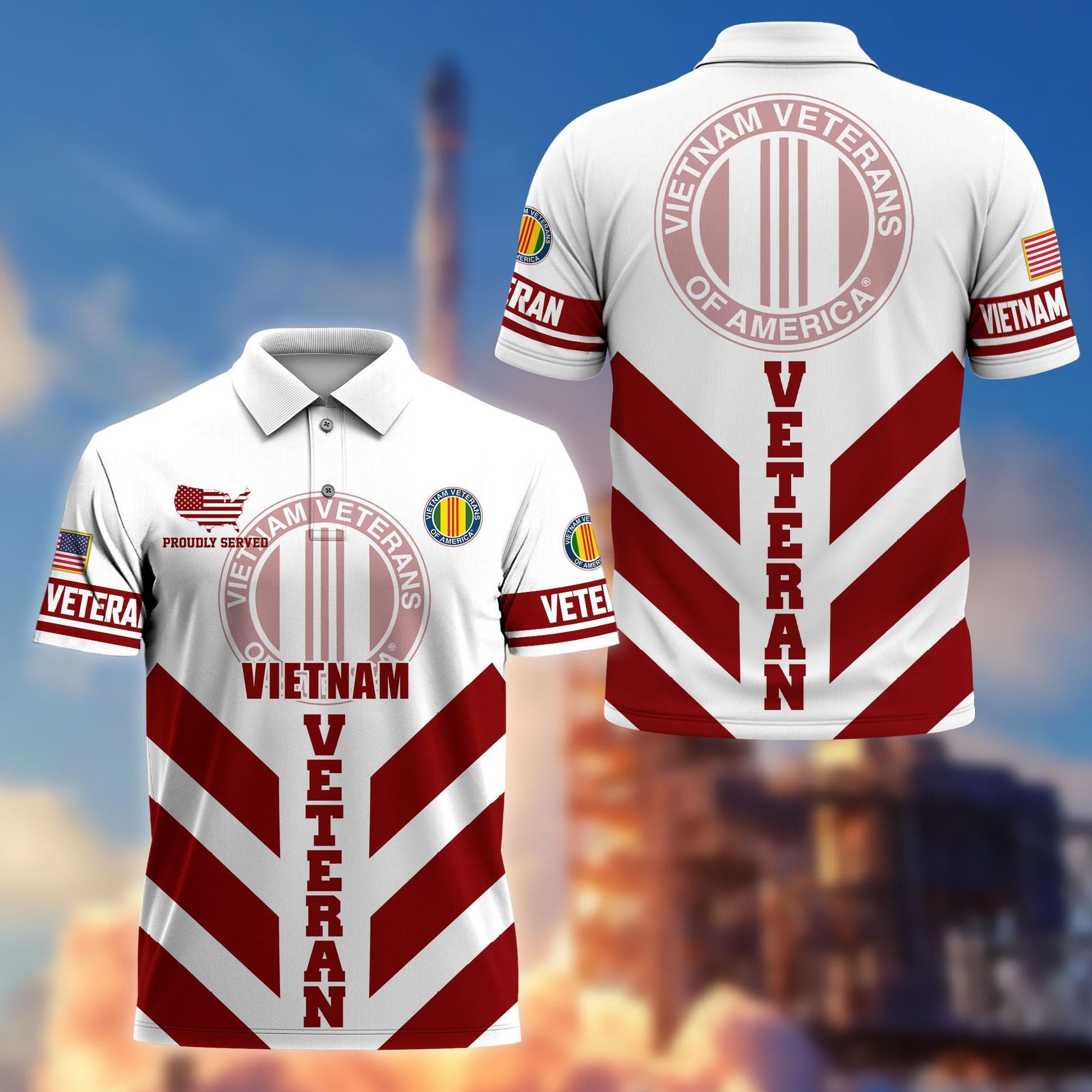 Premium US Veterans Polo Shirt BPHN280411, Gifts For US Veterans, Gifts On Father's Day, Armed Forces Day, Veterans Day.