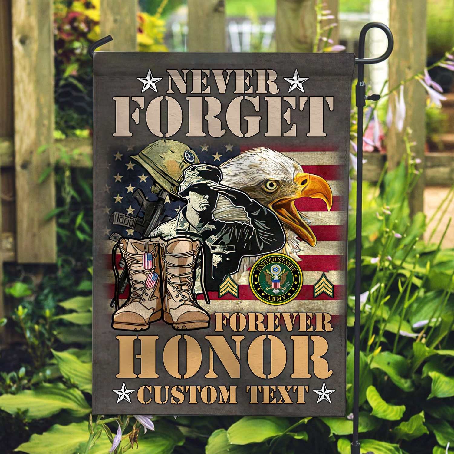 Premium Custom US Army Veteran Flag VPVC110701, Gift For Army Veteran, American Flag, Patriotic Flag, Garden Flag, House Flag