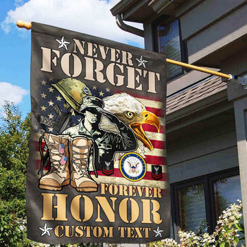 Premium Custom US Navy Veteran Flag VPVC110702, Gift For Navy Veteran, American Flag, Patriotic Flag, Garden Flag, House Flag