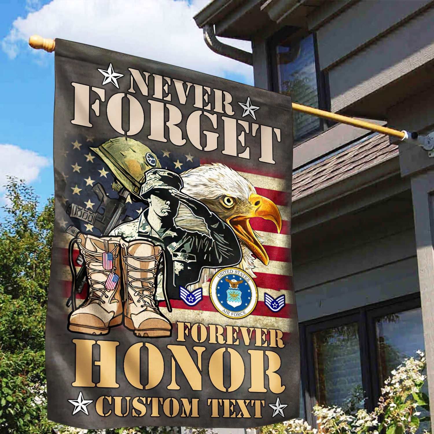 Premium Custom USAF Veteran Flag VPVC110704, Gift For Air Force Veteran, American Flag, Patriotic Flag, Garden Flag, House Flag