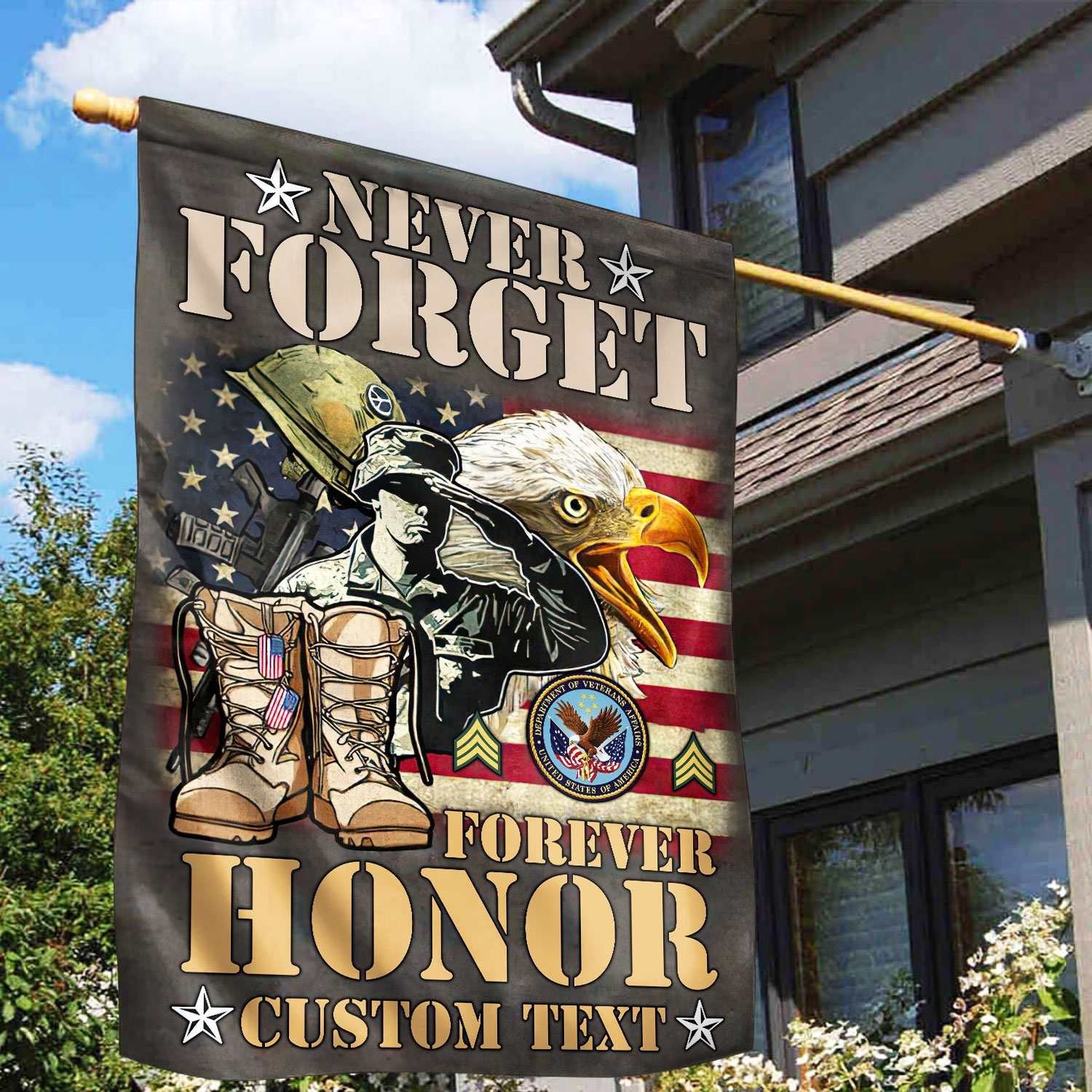 Premium Custom US Veteran Flag VPVC110707, Gift For US Veteran, American Flag, Patriotic Flag, Garden Flag, House Flag