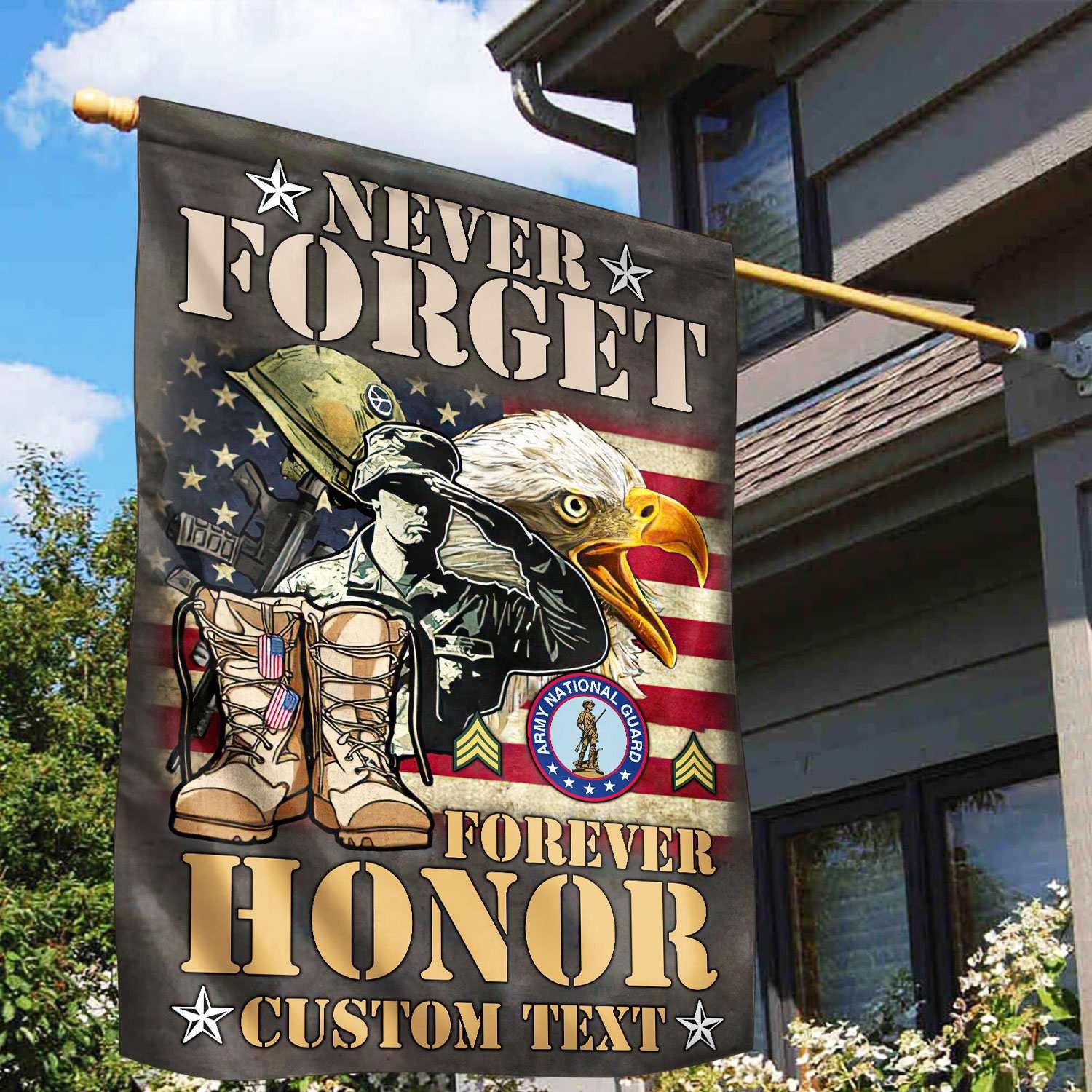 Premium Custom Army National Guard Veteran Flag VPVC110708, Gift For Army National Guard Veteran, American Flag, Patriotic Flag, Garden Flag, House Flag