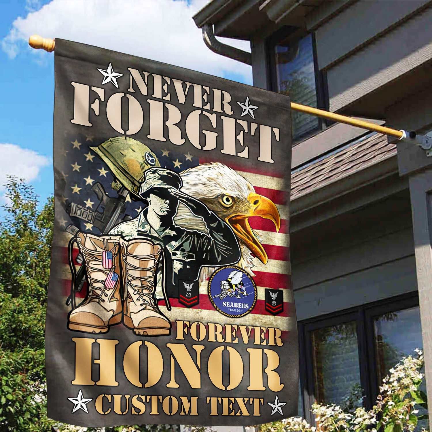 Premium Custom US Seabees Veteran Flag VPVC110709, Gift For Seabees Veteran, American Flag, Patriotic Flag, Garden Flag, House Flag