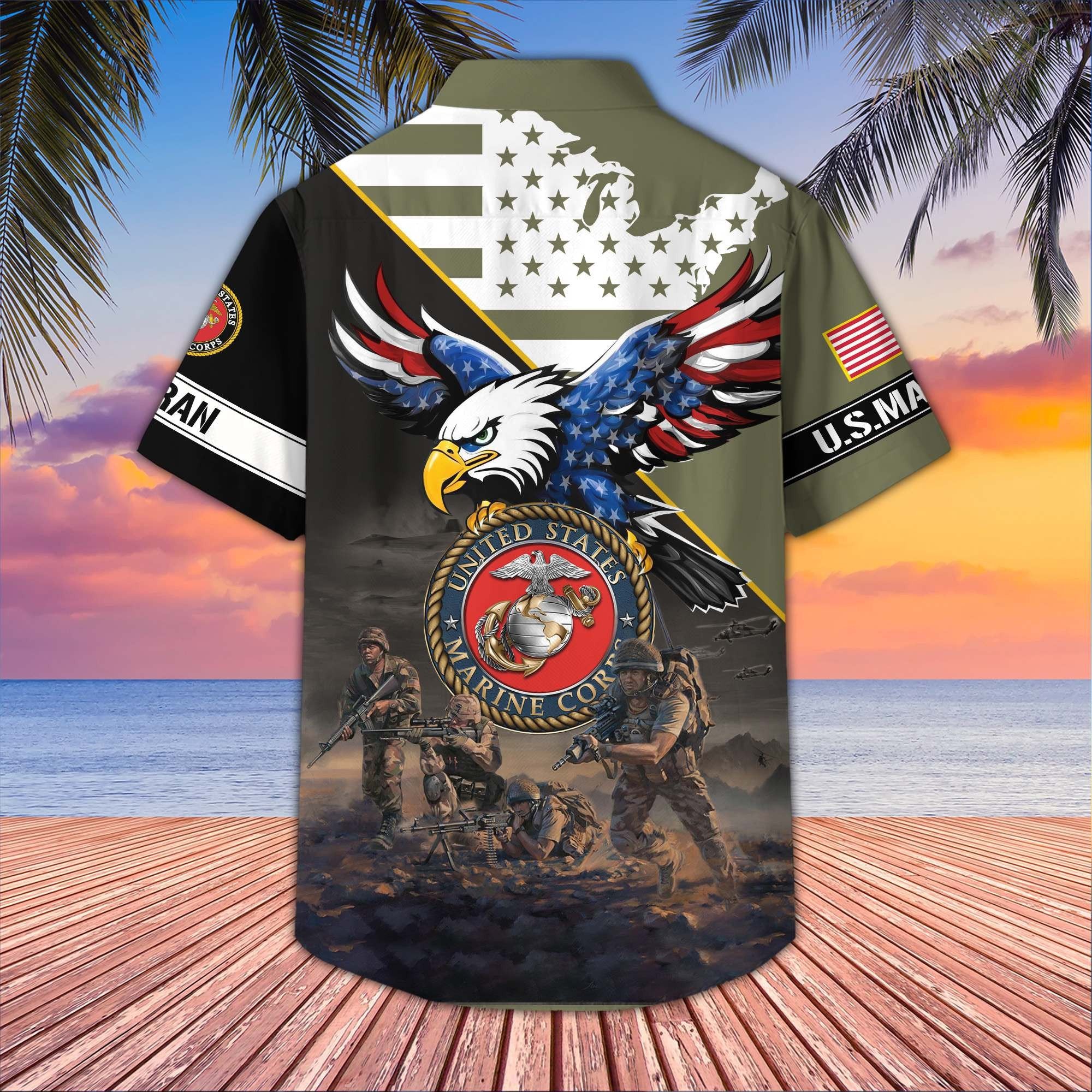 Premium US Veterans Hawaiian Shirt BPVC150501, Gifts For US Veterans, Gifts On Father's Day, Armed Forces Day, Veterans Day.