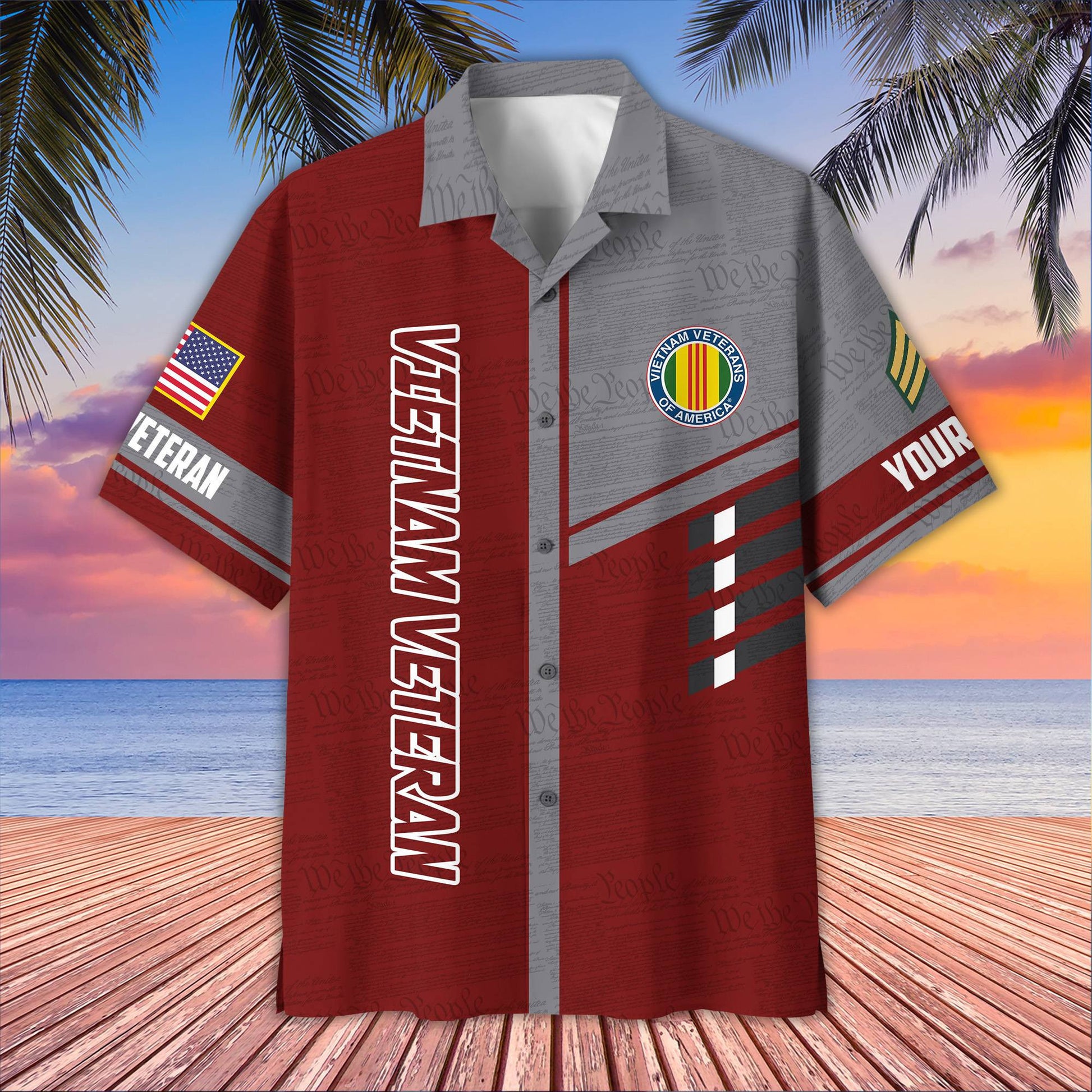 Premium Custom Vietnam Veteran Hawaiian Shirt VPVC406706, Gifts For Vietnam Veteran, Best Gifts On Father's Day, Armed Forces Day, Independence Day, Veterans Day.