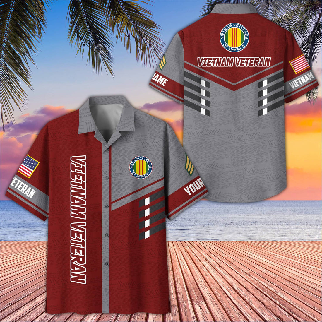Premium Custom Vietnam Veteran Hawaiian Shirt VPVC406706, Gifts For Vietnam Veteran, Best Gifts On Father's Day, Armed Forces Day, Independence Day, Veterans Day.