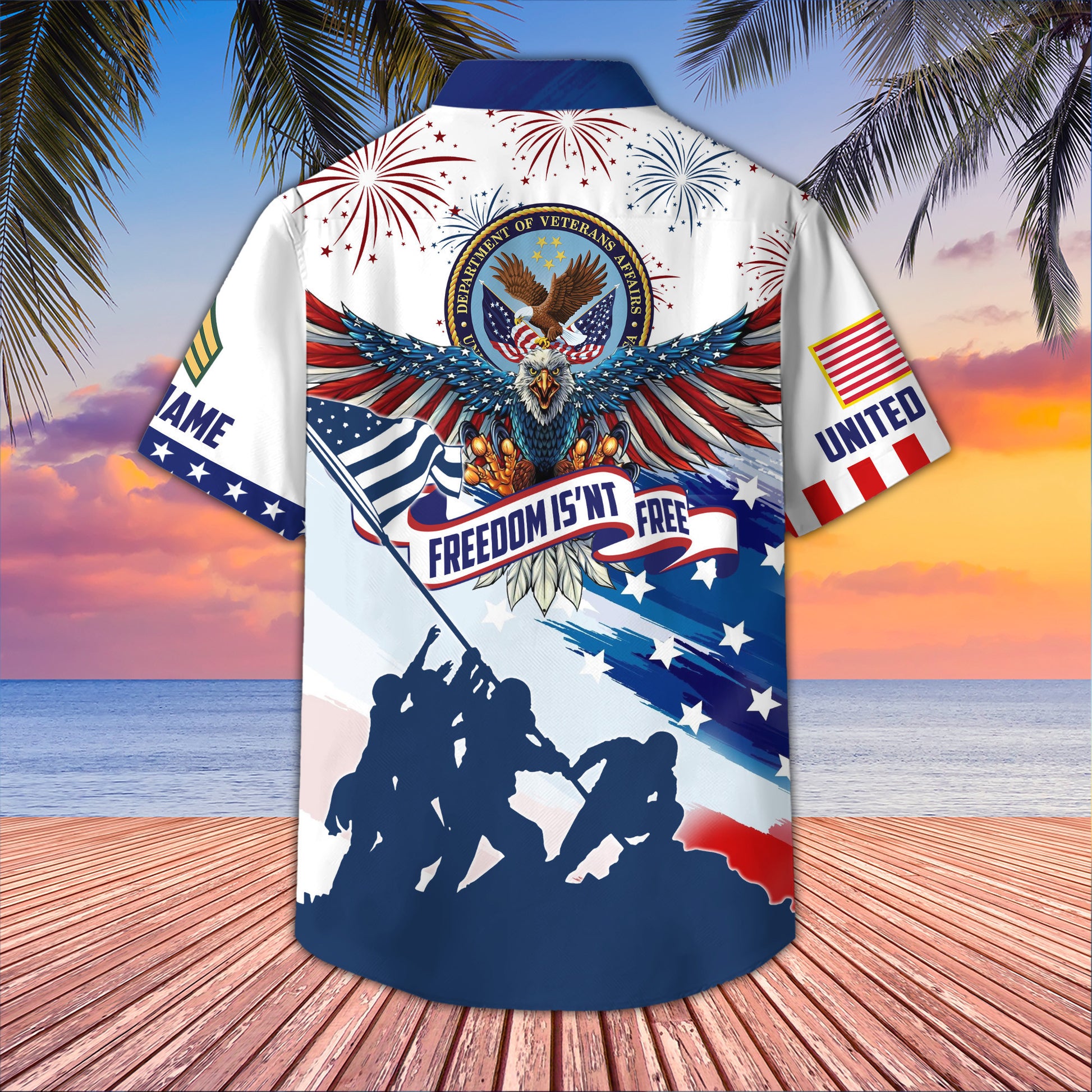 US Veteran Custom Hawaiian Shirt VPVC406607, Gifts For US Veteran, Best Gifts On Father's Day, Armed Forces Day, Independence Day, Veterans Day.