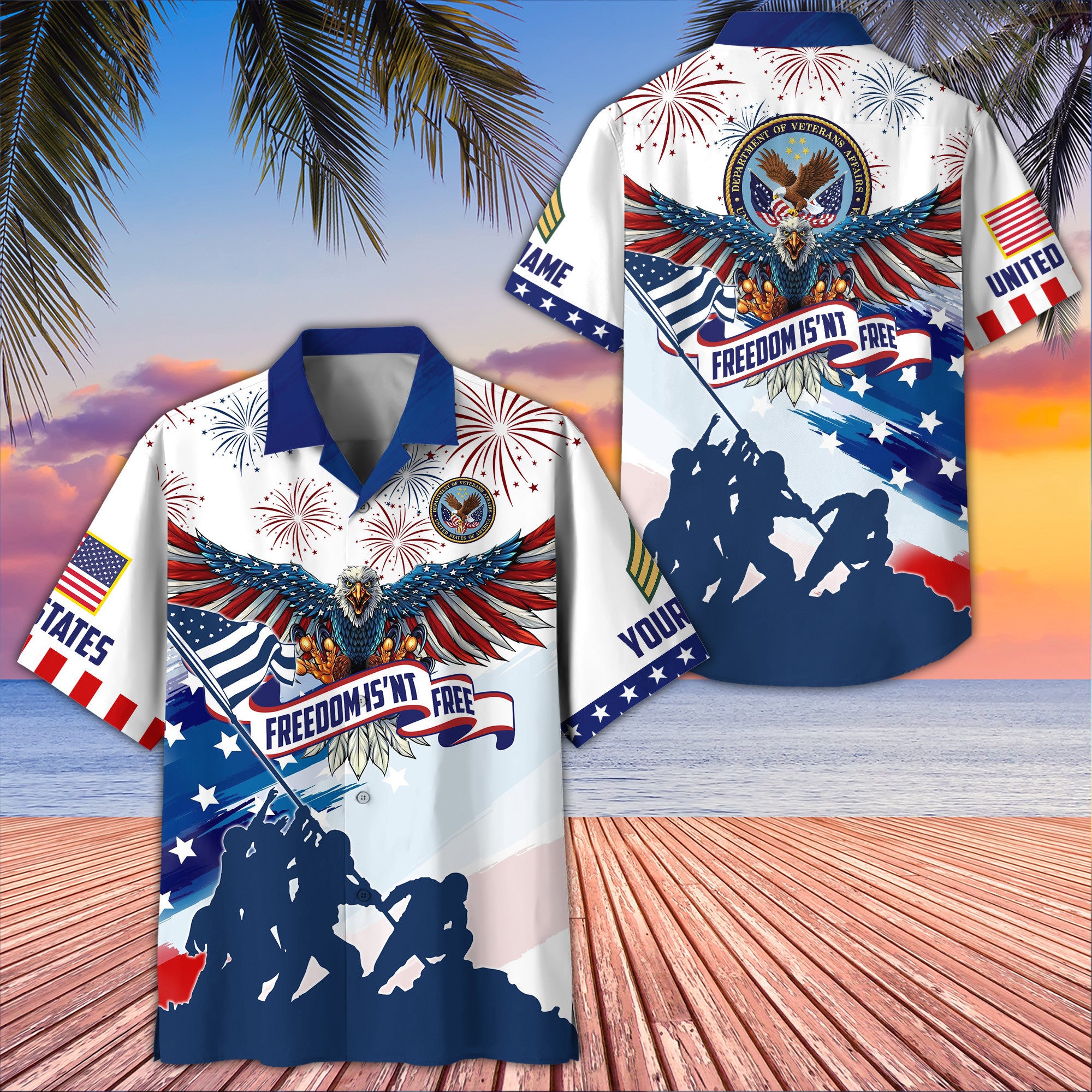 US Veteran Custom Hawaiian Shirt VPVC406607, Gifts For US Veteran, Best Gifts On Father's Day, Armed Forces Day, Independence Day, Veterans Day.