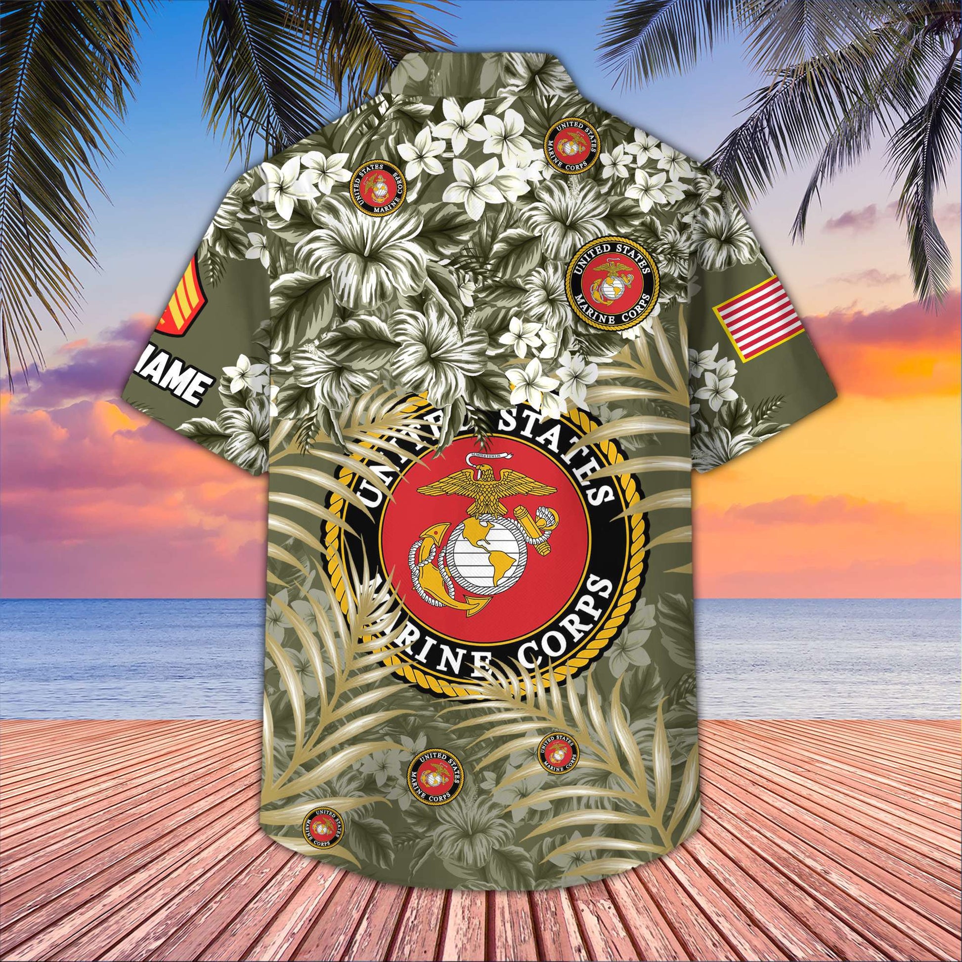 Premium Custom USMC Hawaiian Shirt VPVC405211, Gifts For Marine Veteran, Best Gifts On Father's Day, Armed Forces Day, Independence Day, Veterans Day.