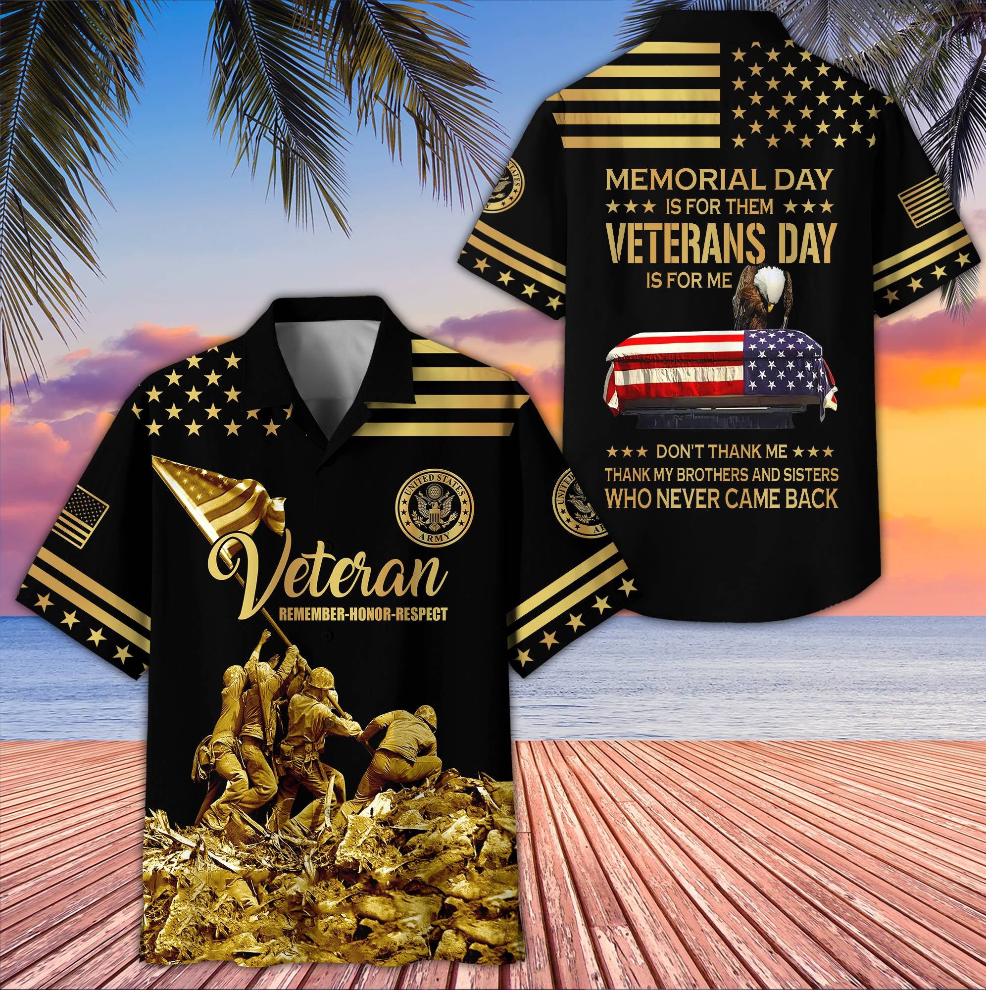 Premium US Army Hawaiian Shirt VPVC406301, Gifts For Army Veteran, Best Gifts On Father's Day, Armed Forces Day, Independence Day, Veterans Day.