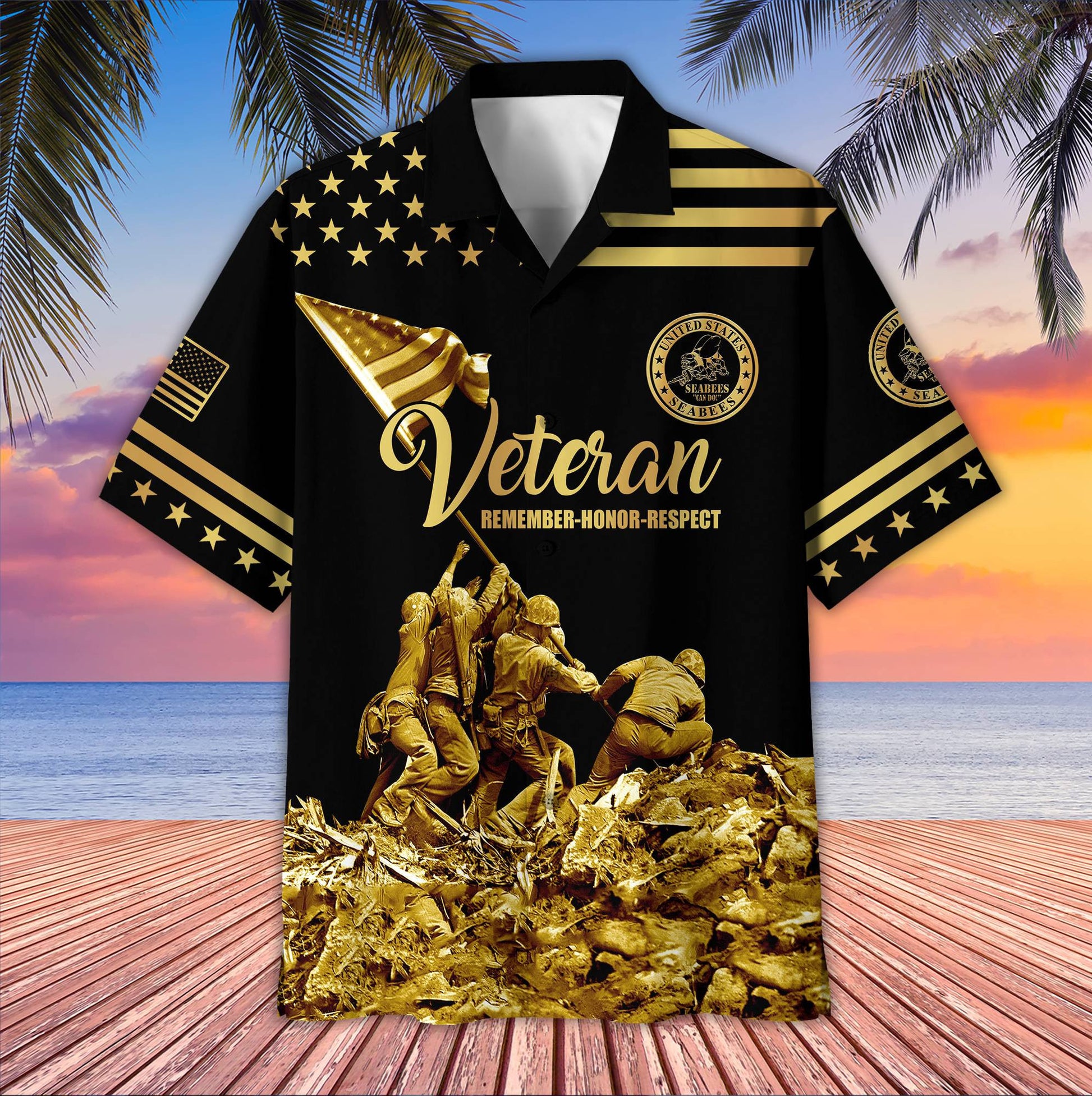 Premium US Seabees Hawaiian Shirt VPVC406309, Gifts For Seabees Veteran, Best Gifts On Father's Day, Armed Forces Day, Independence Day, Veterans Day.