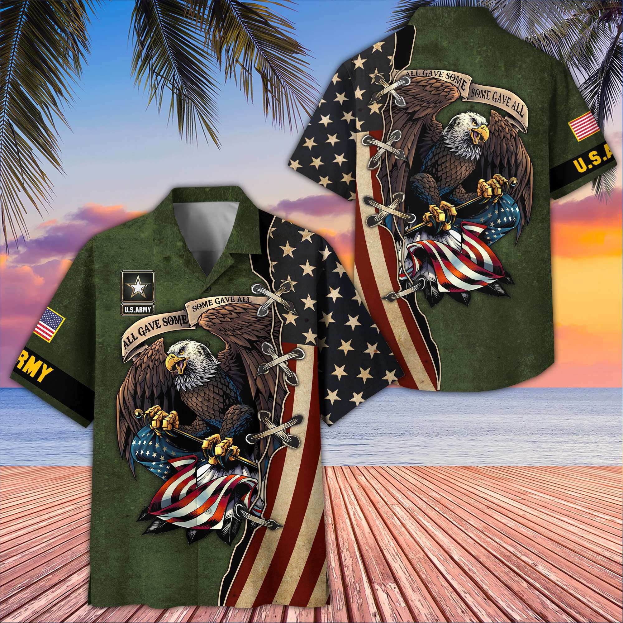 Premium US Army Hawaiian Shirt VPVC406001, Gifts For Army Veteran, Best Gifts On Father's Day, Armed Forces Day, Independence Day, Veterans Day.