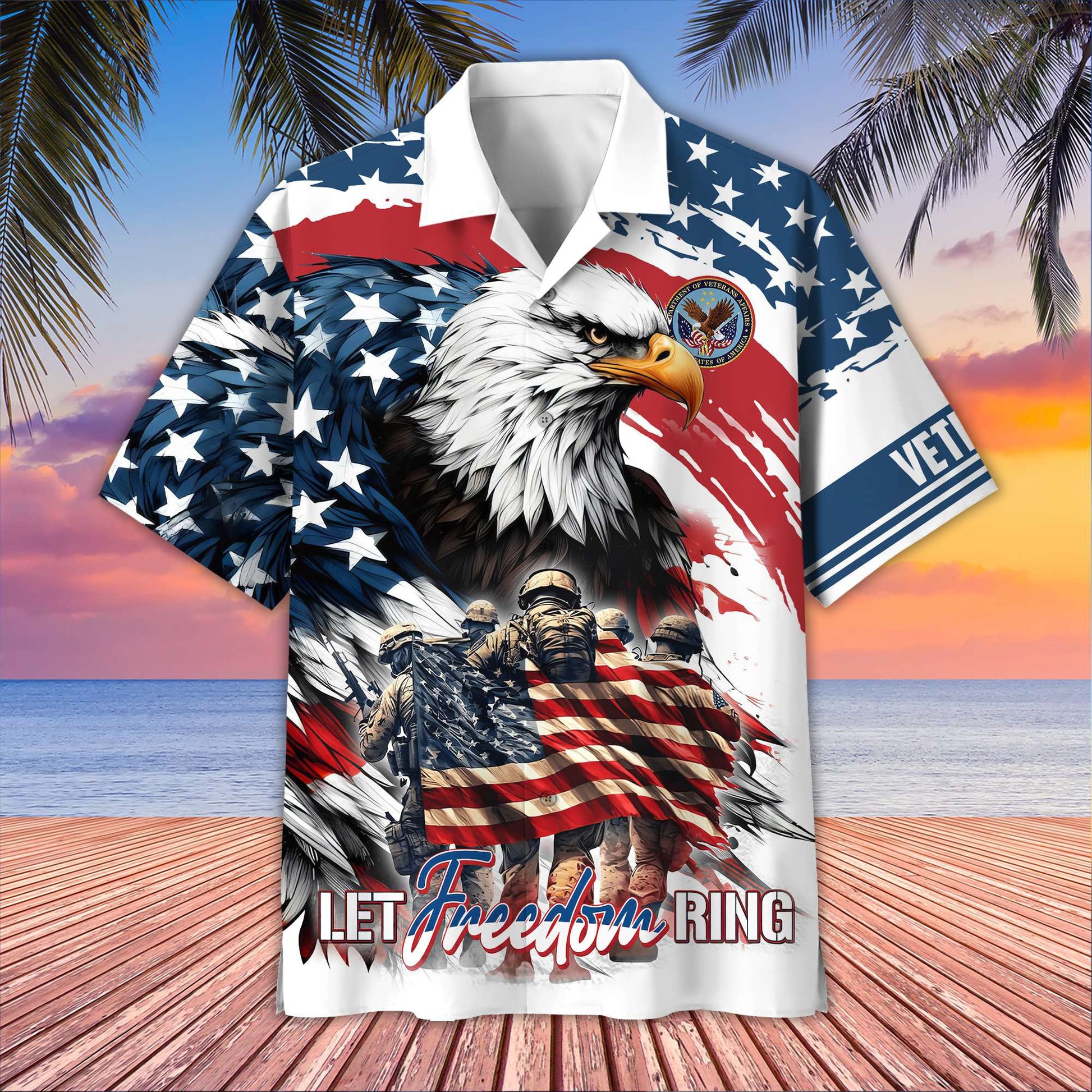 Premium US Veteran Hawaiian Shirt VPVC405807, Gifts For US Veteran, Best Gifts On Father's Day, Armed Forces Day, Independence Day, Veterans Day.