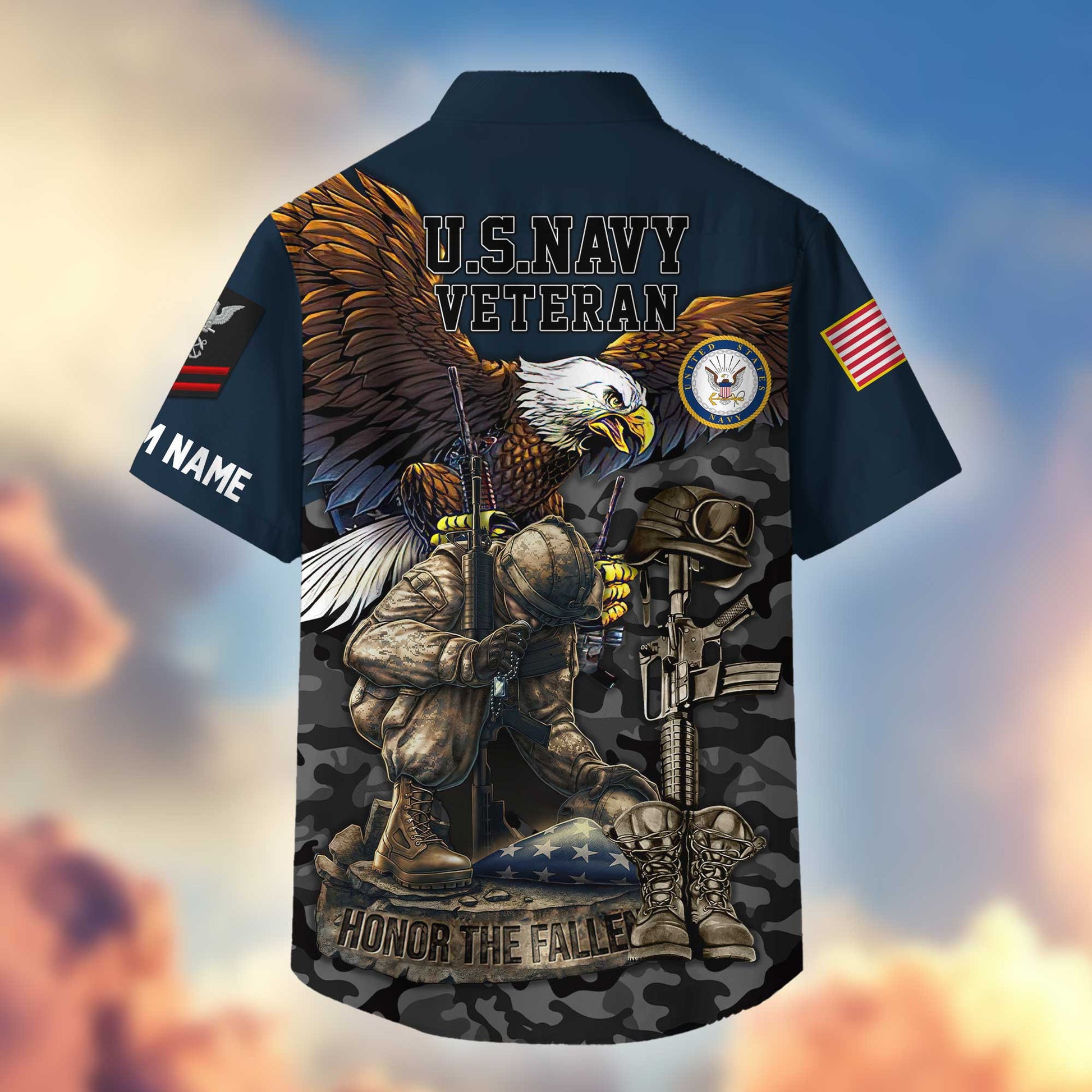 Premium Custom US Navy Hawaiian Shirt VPVC404302, Gifts For Navy Veteran, Best Gifts On Father's Day, Armed Forces Day, Independence Day, Veterans Day.