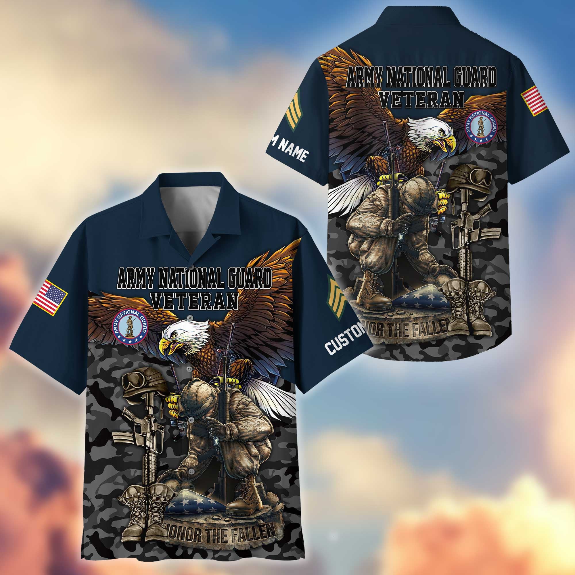Premium Custom US Army National Guard Hawaiian Shirt VPVC404308, Gifts For Army National Guard Veteran, Best Gifts On Father's Day, Armed Forces Day, Independence Day, Veterans Day.