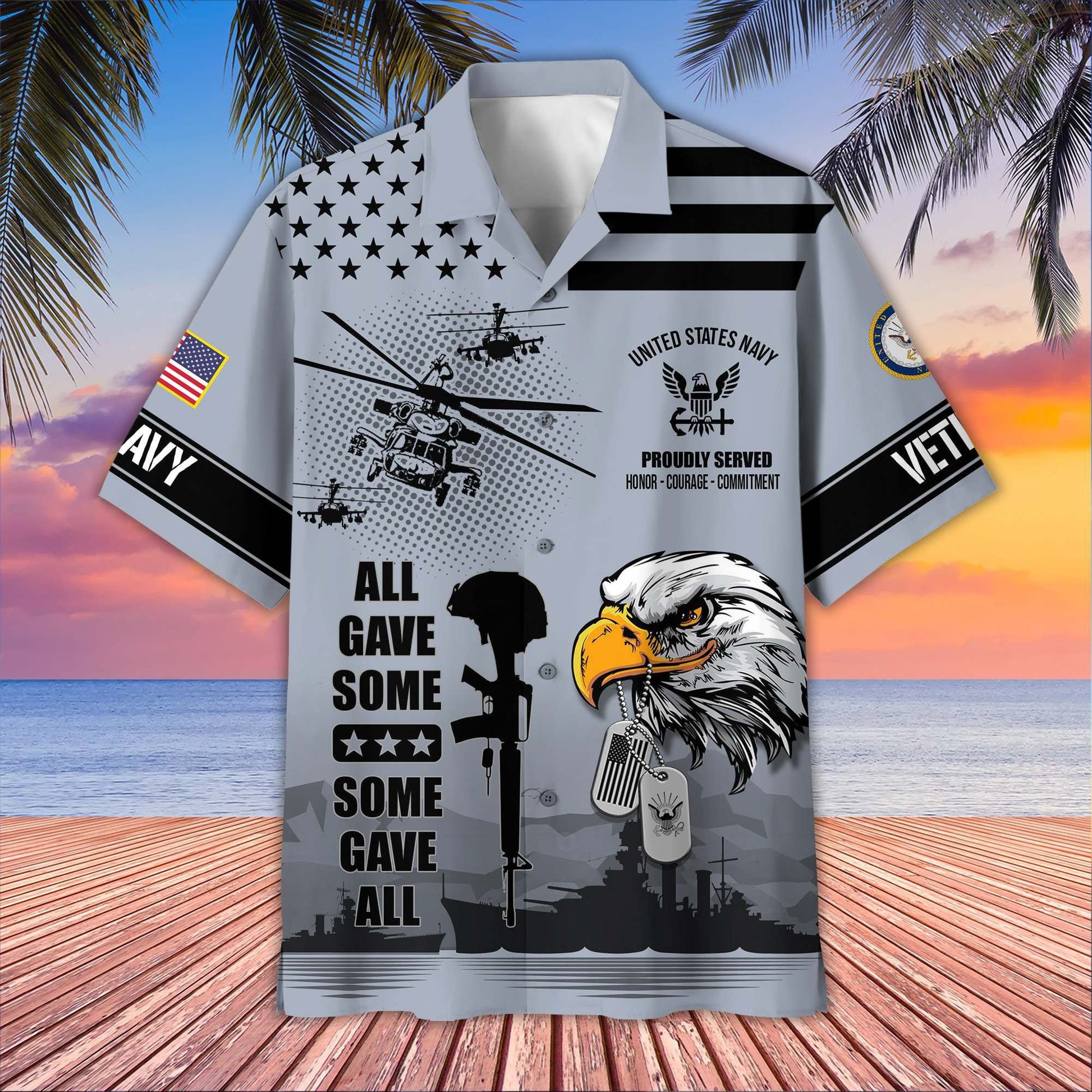 Premium US Veterans Hawaiian Shirt BPVC280501, Gifts For US Veterans, Gifts On Father's Day, Armed Forces Day, Veterans Day.
