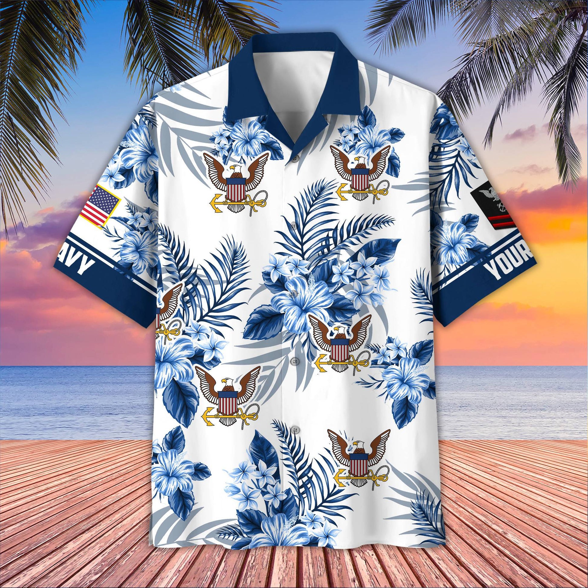 Premium Custom US Navy Hawaiian Shirt VPVC406902, Gifts For Navy Veteran, Best Gifts On Father's Day, Armed Forces Day, Independence Day, Veterans Day.