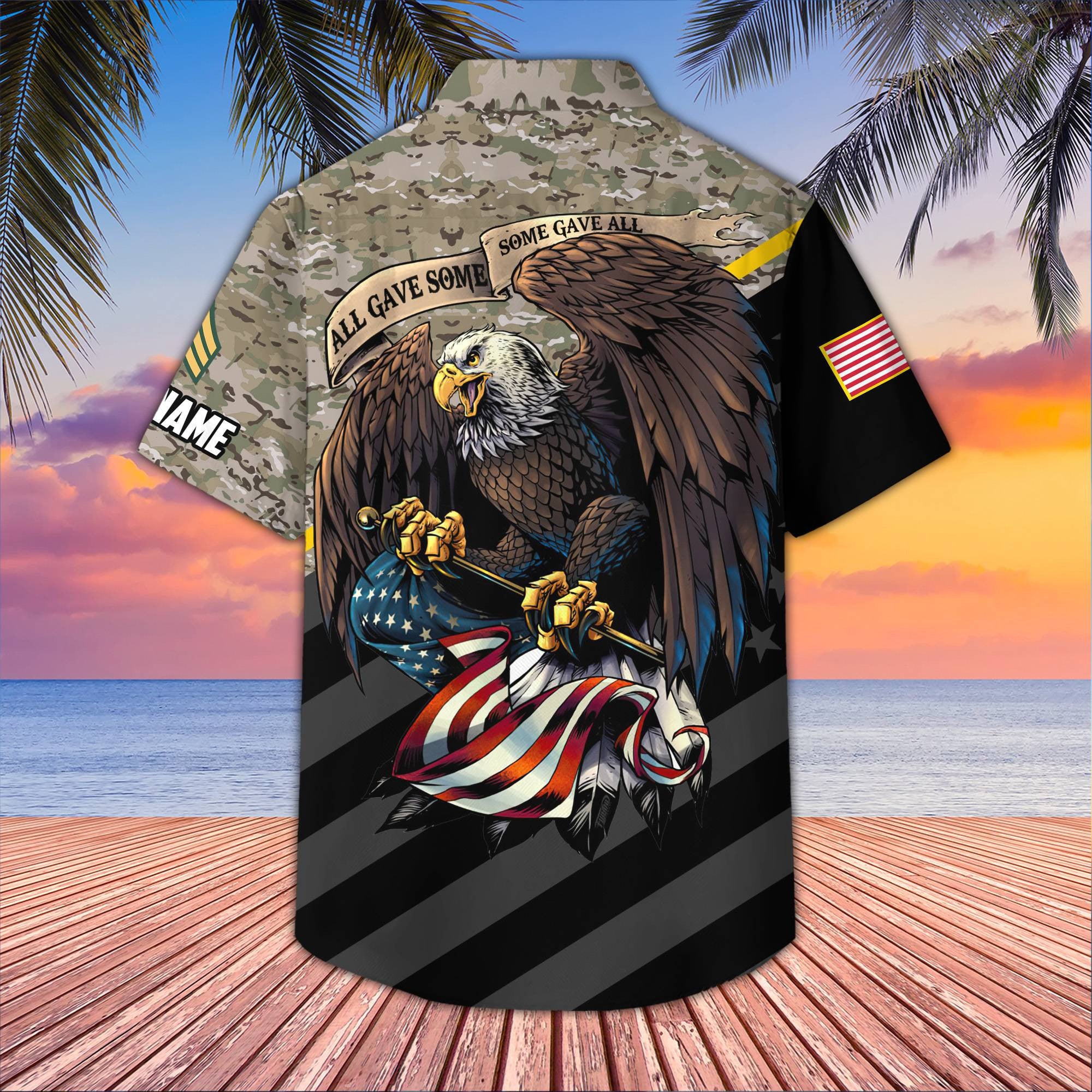 Premium Custom US Army Hawaiian Shirt VPVC407401, Gifts For Army Veteran, Best Gifts On Father's Day, Armed Forces Day, Independence Day, Veterans Day.