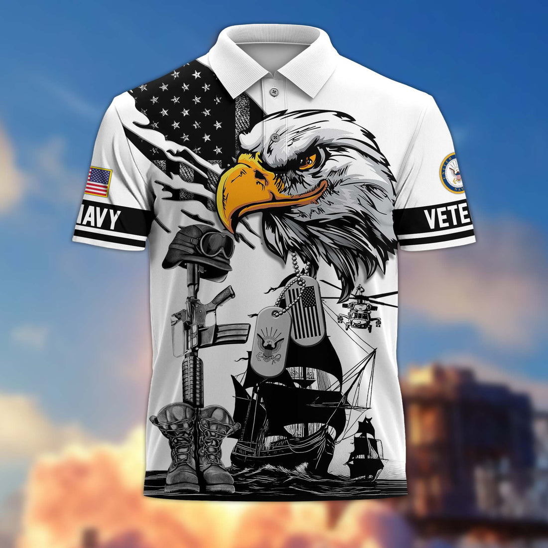 Premium US Navy Polo Shirt BPVC170611, Gifts For US Veteran