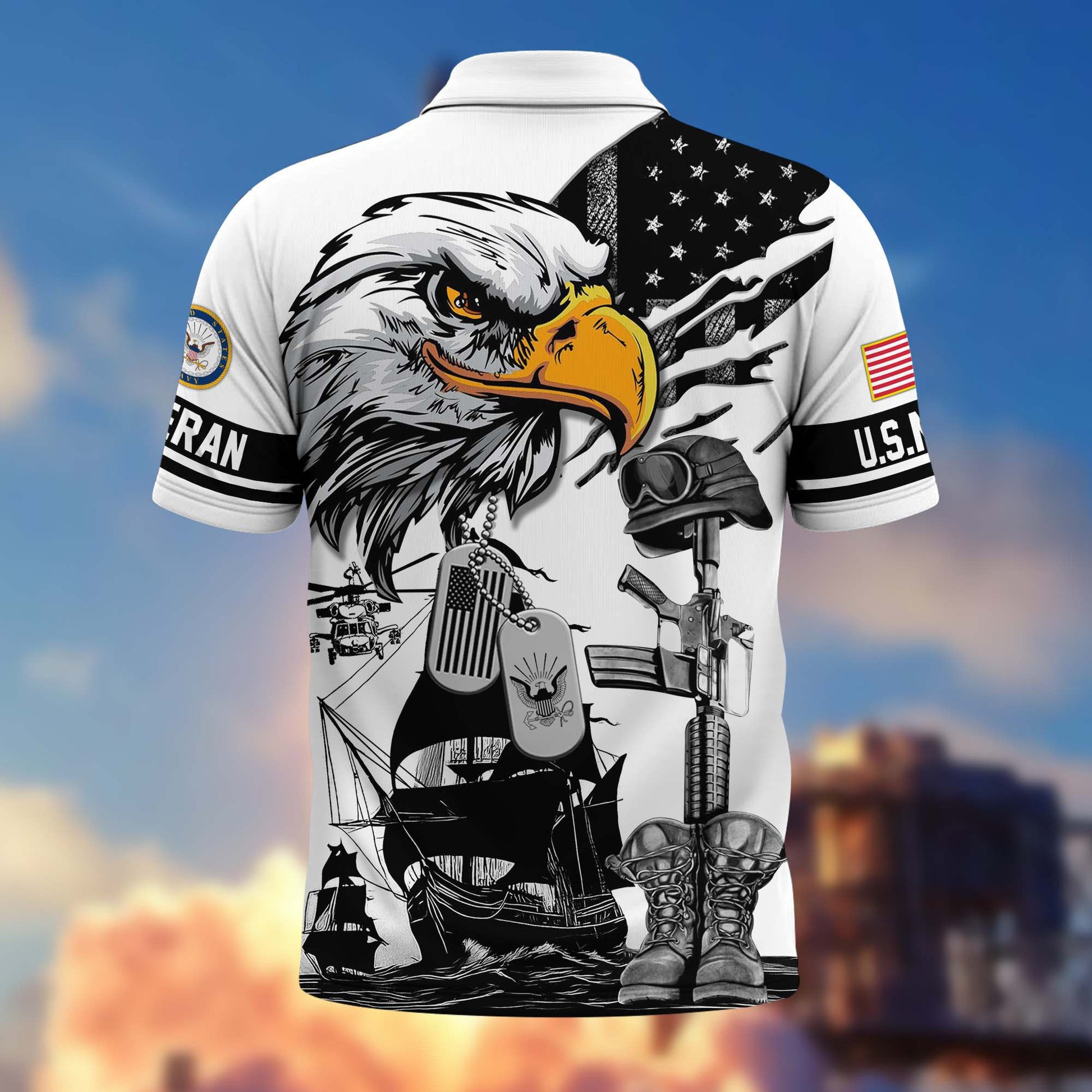 Premium US Navy Polo Shirt BPVC170611, Gifts For US Veteran