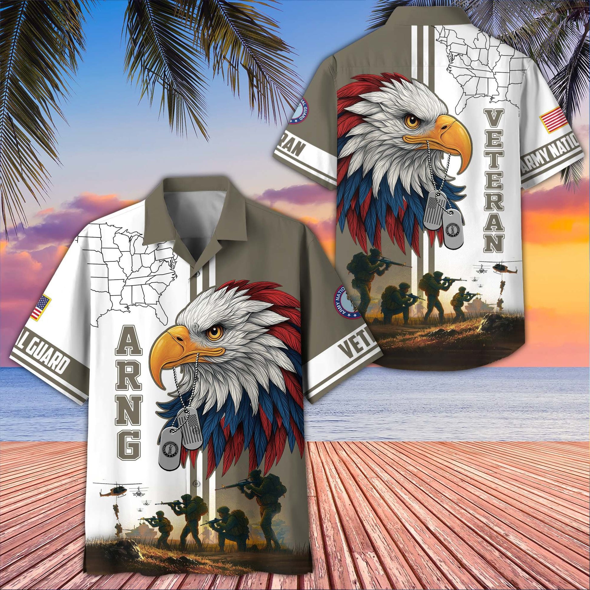 Premium US Veterans Hawaiian Shirt BPHN090611, Gifts For US Veterans, Gifts On Father's Day, Armed Forces Day, Veterans Day.