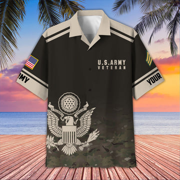 Premium Custom US Army Hawaiian Shirt VPVC407301, Gifts For Army Veteran, Best Gifts On Father's Day, Armed Forces Day, Independence Day, Veterans Day.