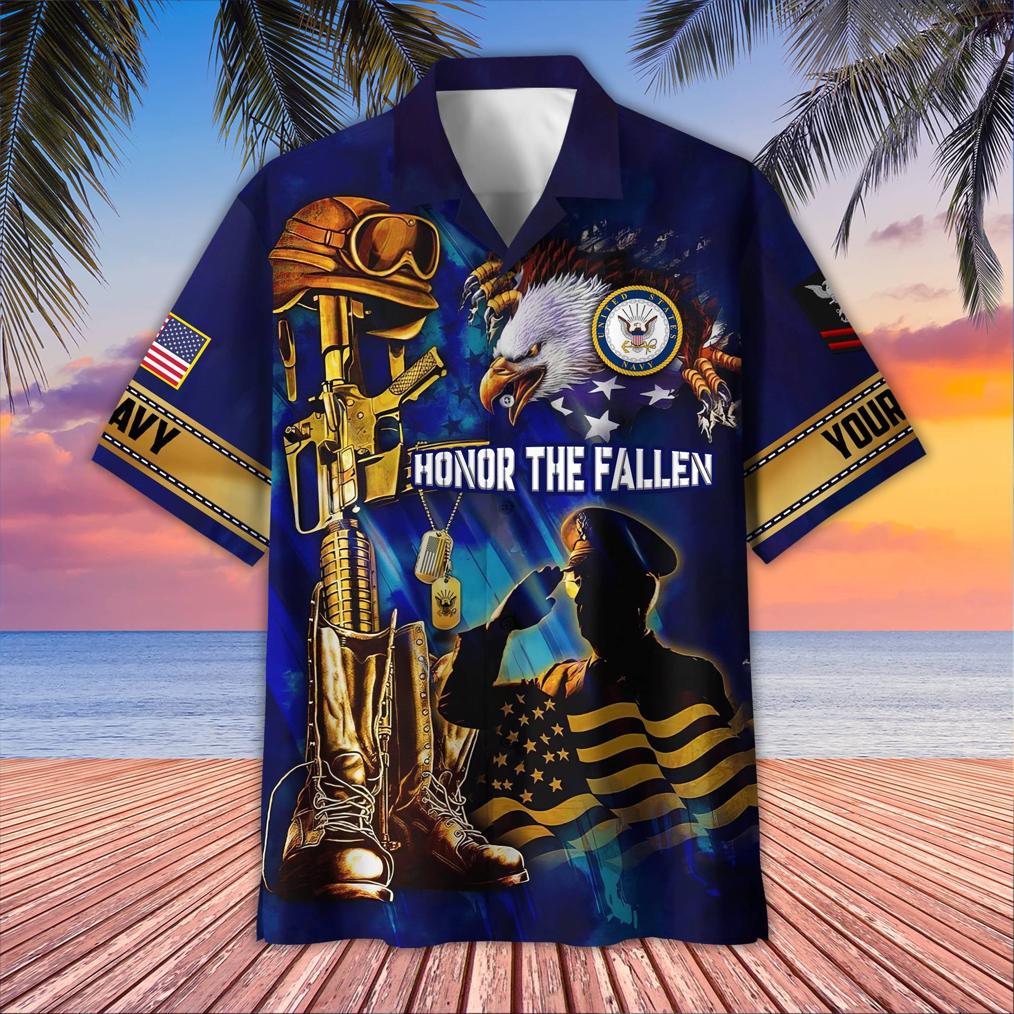 Premium Custom US Navy Hawaiian Shirt VPVC407702, Gifts For Navy Veteran, Best Gifts On Father's Day, Armed Forces Day, Independence Day, Veterans Day.