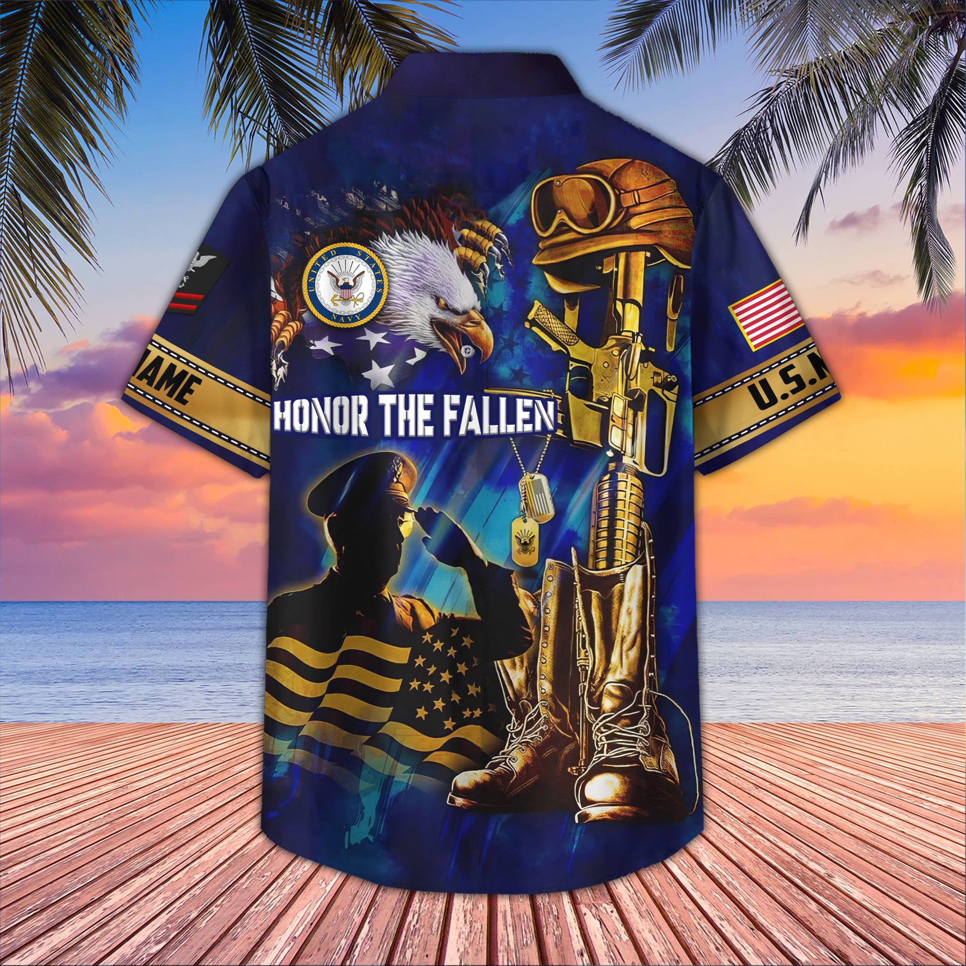 Premium Custom US Navy Hawaiian Shirt VPVC407702, Gifts For Navy Veteran, Best Gifts On Father's Day, Armed Forces Day, Independence Day, Veterans Day.