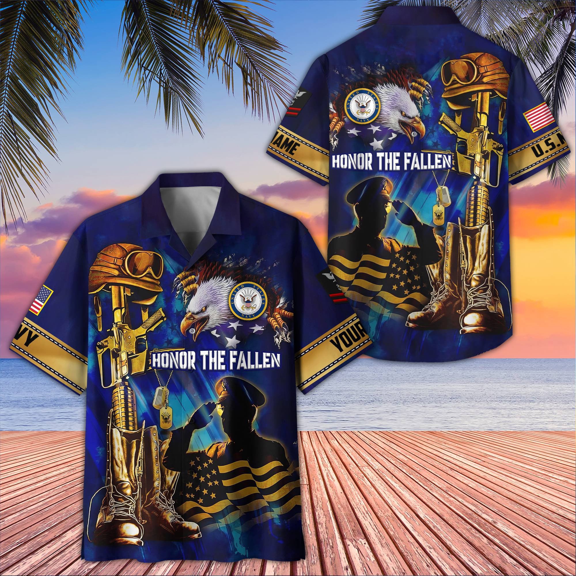 Premium Custom US Navy Hawaiian Shirt VPVC407702, Gifts For Navy Veteran, Best Gifts On Father's Day, Armed Forces Day, Independence Day, Veterans Day.
