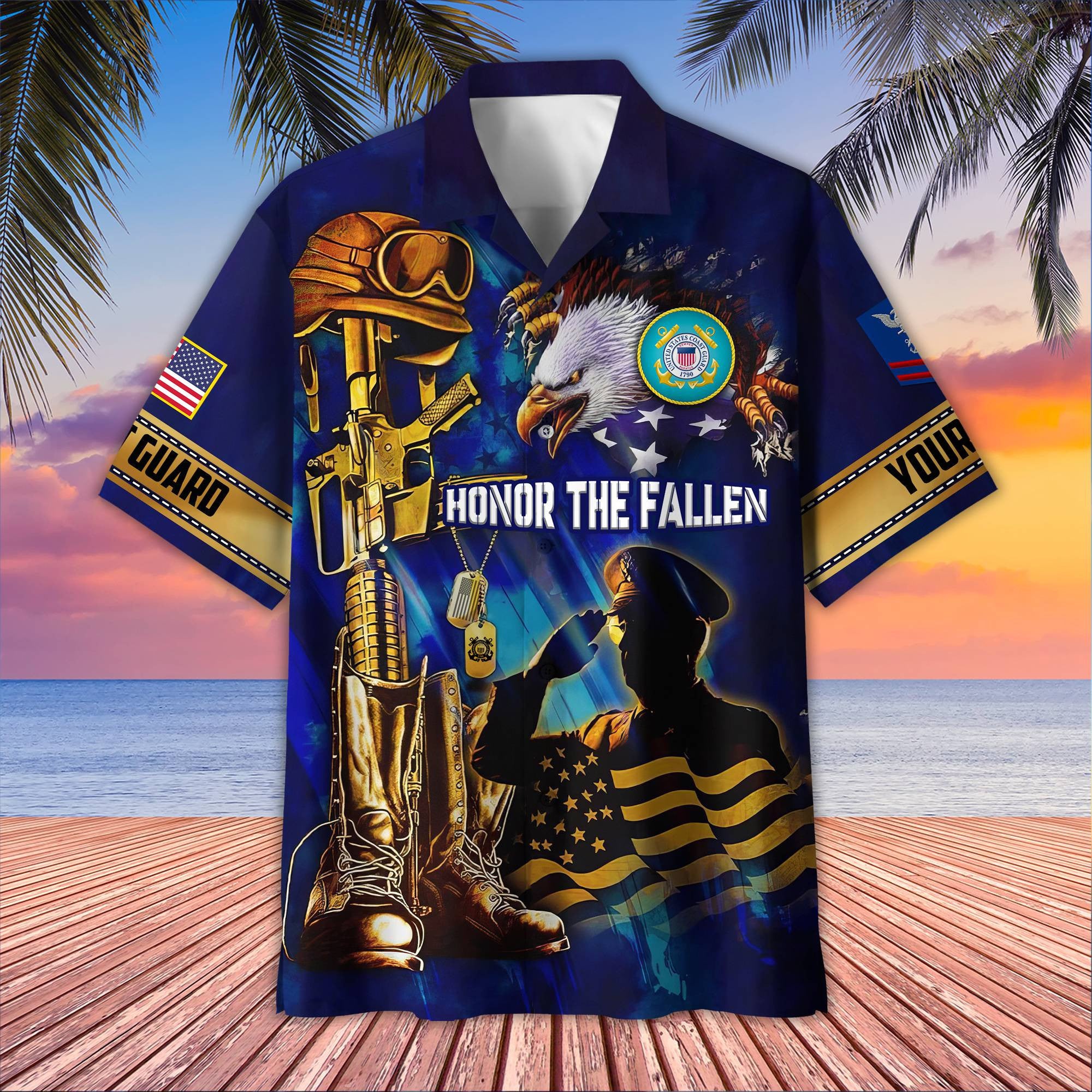 Premium Custom USCG Hawaiian Shirt VPVC407705, Gifts For Coast Guard Veteran, Best Gifts On Father's Day, Armed Forces Day, Independence Day, Veterans Day.