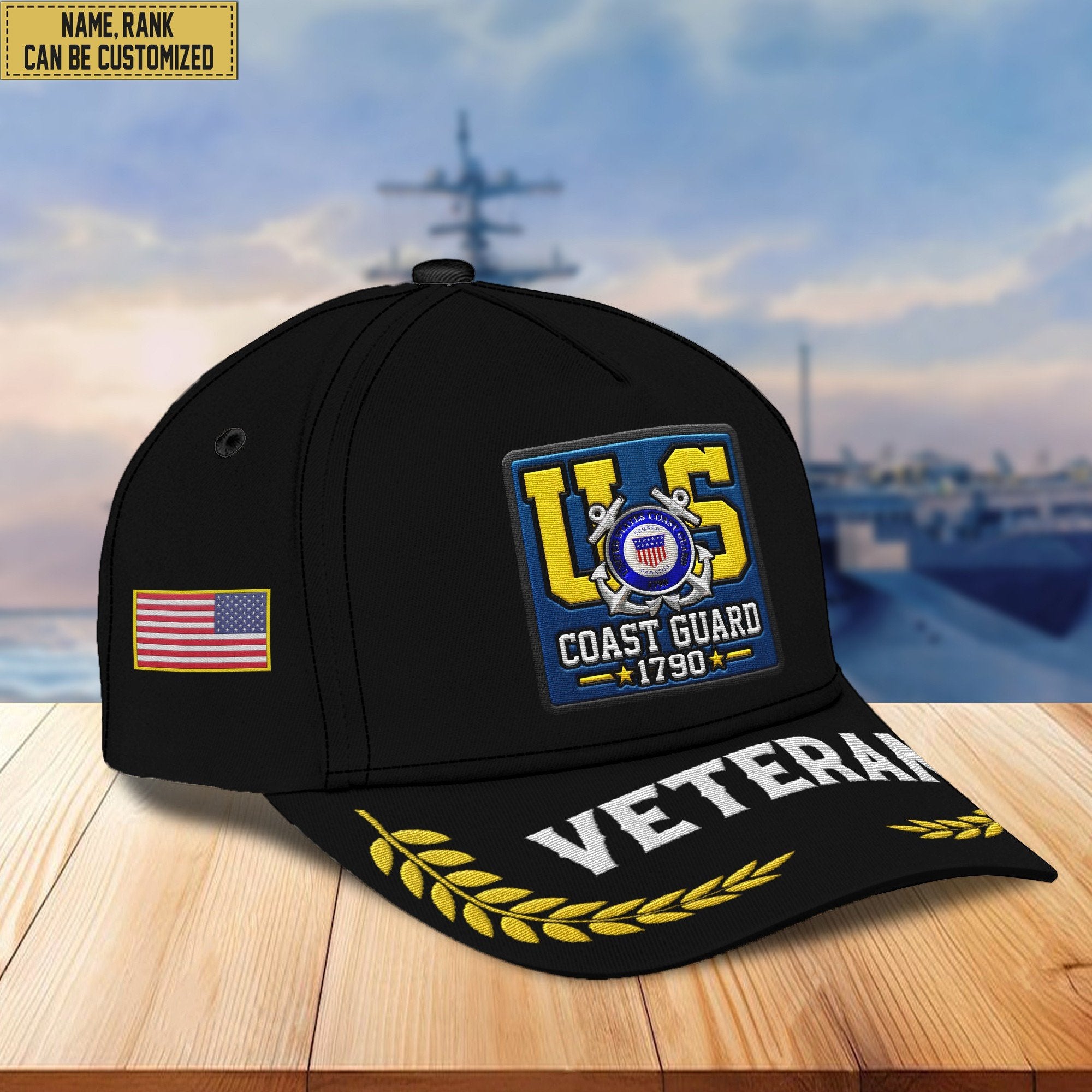 Premium Custom USCG Embroidered Hats VPVC306905, Gifts For Coast Guard Veteran, Best Gifts On Father's Day, Armed Forces Day, Independence Day, Veterans Day.